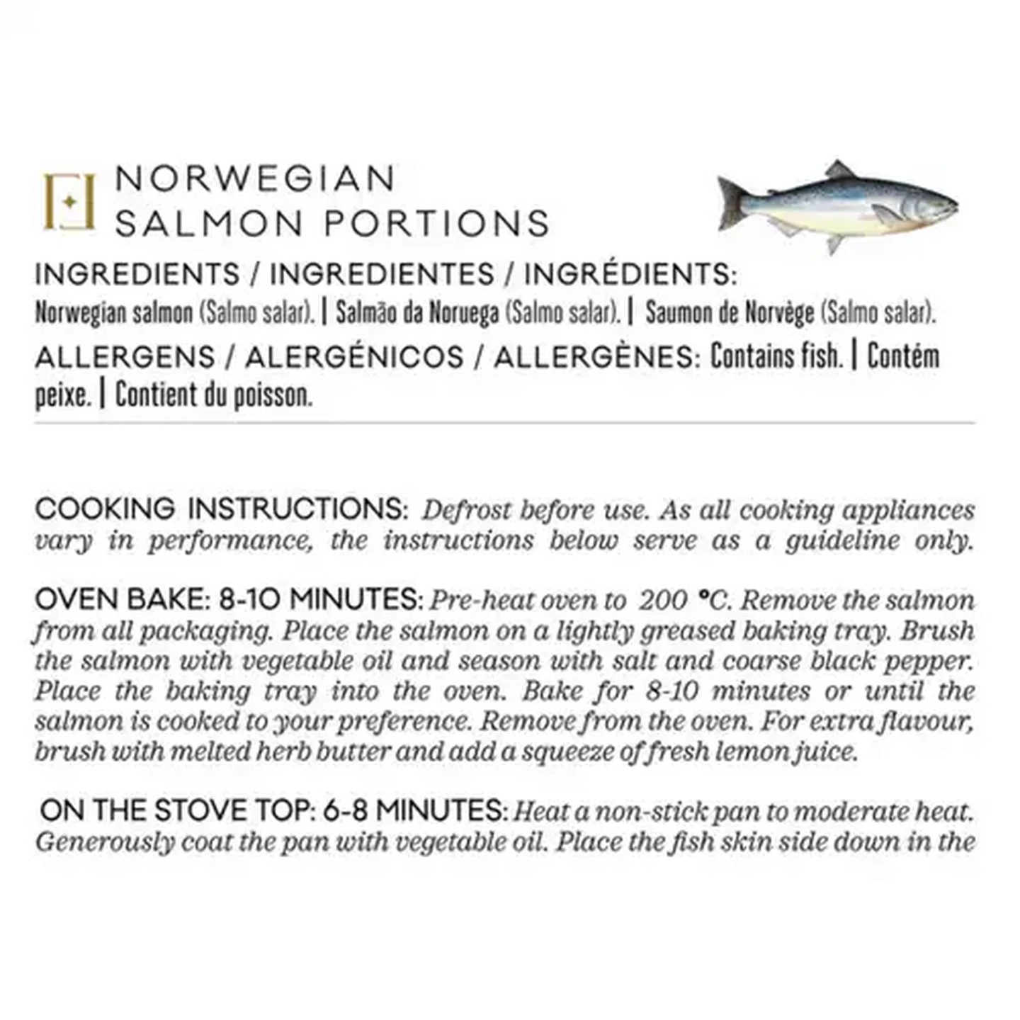 Image of Forage And Feast Frozen Norwegian Salmon Portions 500g