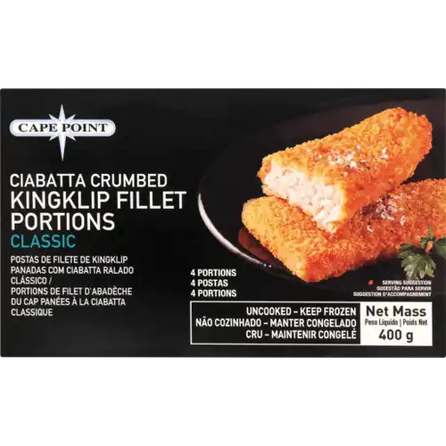 Image of Cape Point Frozen Classic Ciabatta Crumbed Kingklip Fillets 400g