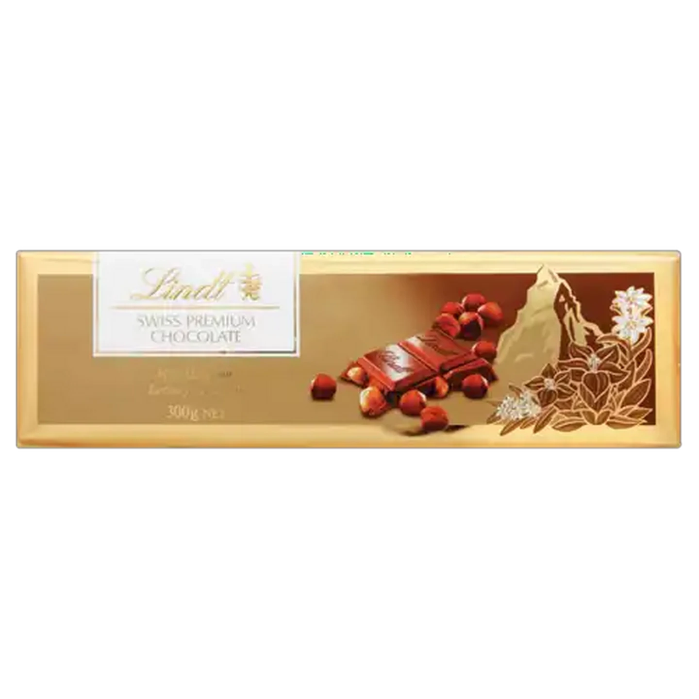 Image of Lindt Swiss Premium Hazelnut Milk Chocolate Slab 300g