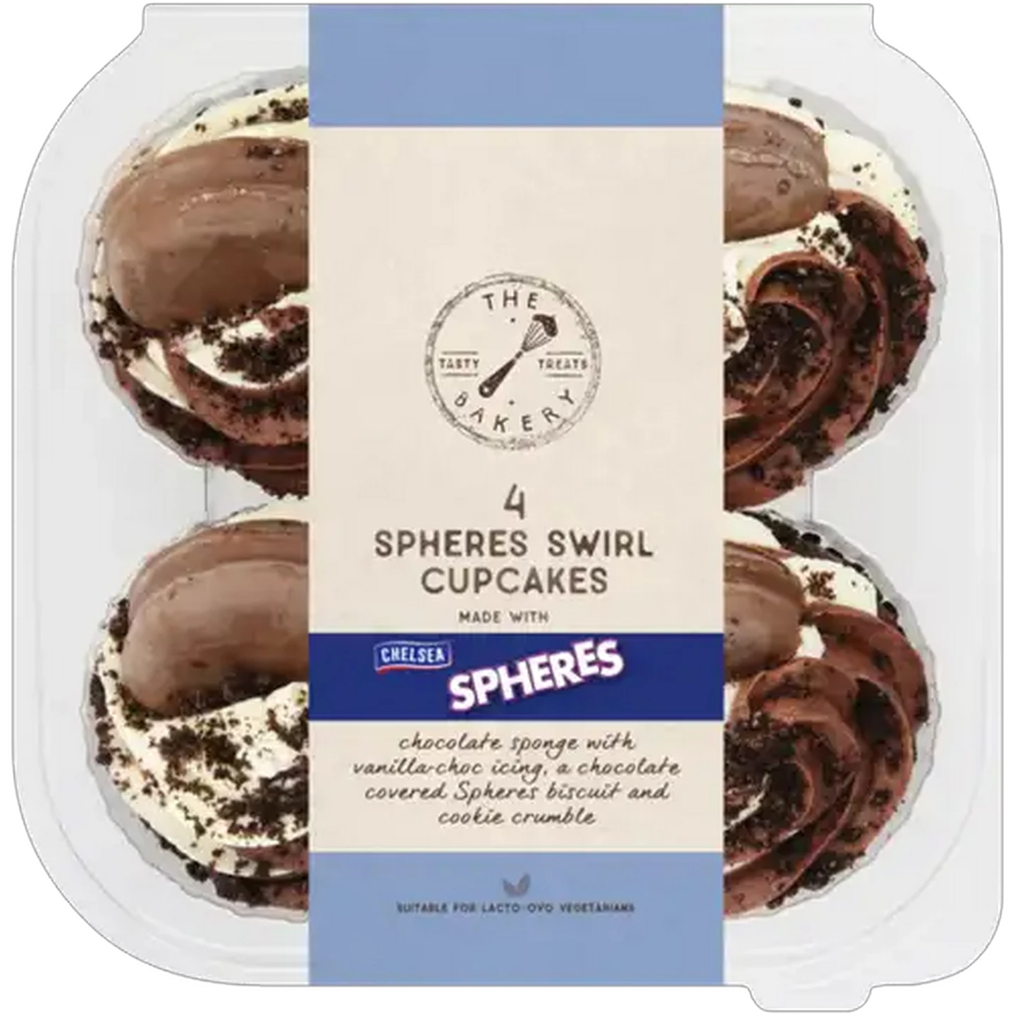 Image of The Bakery Spheres Swirl Cupcakes 4 Pack