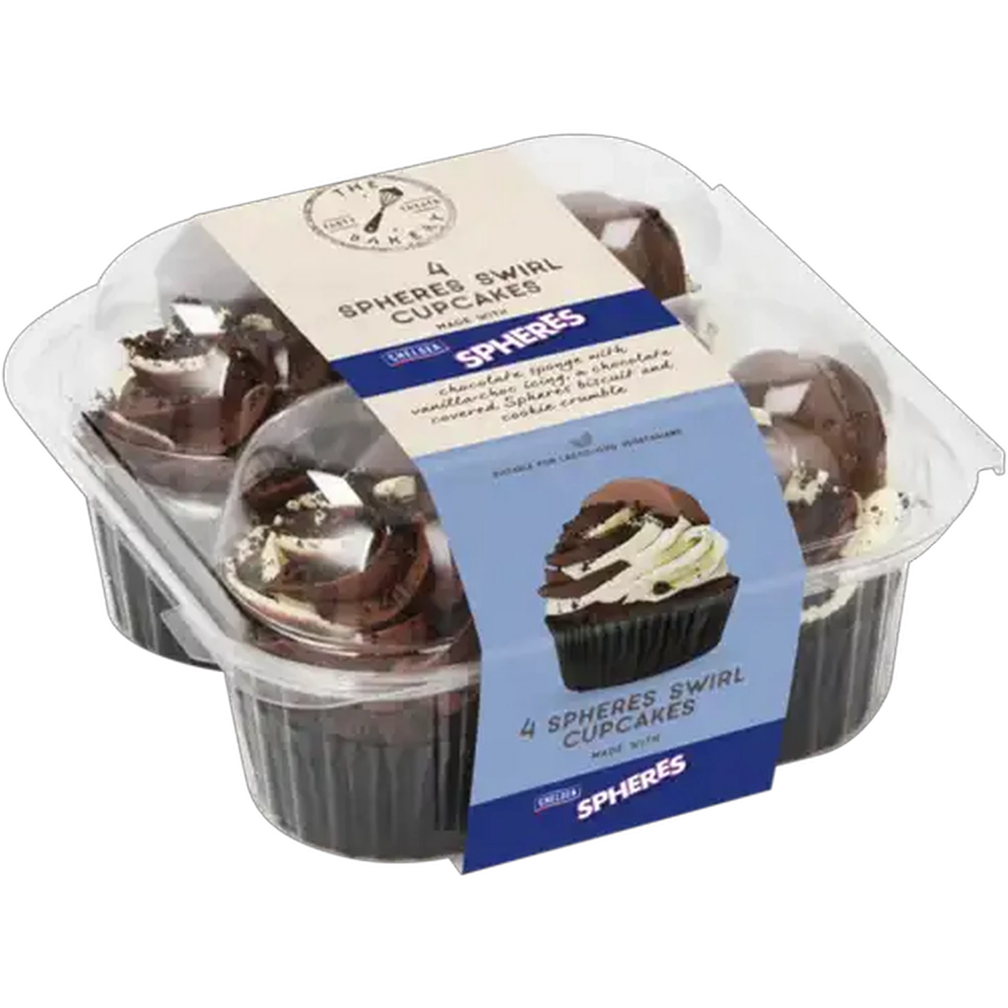 Image of The Bakery Spheres Swirl Cupcakes 4 Pack