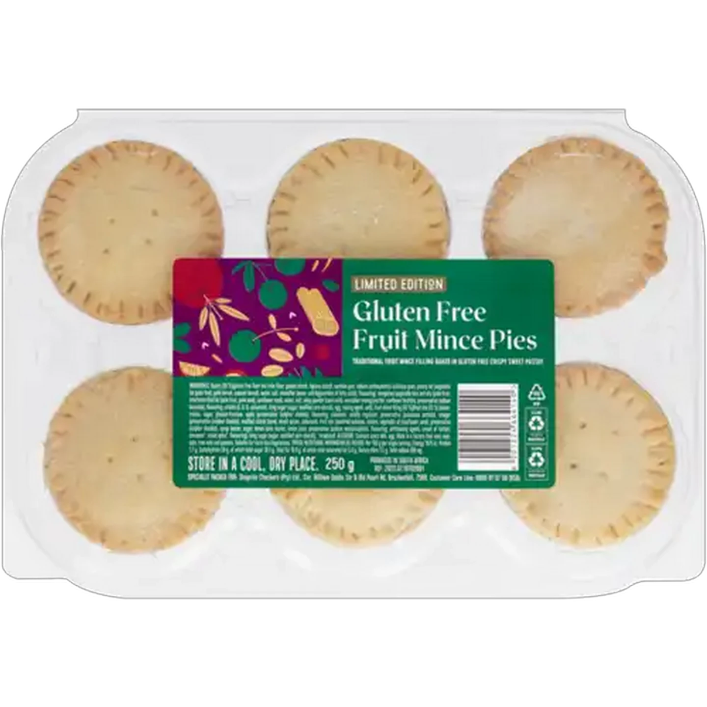 Image of Limited Edition Gluten Free Fruit Mince Pies 250g