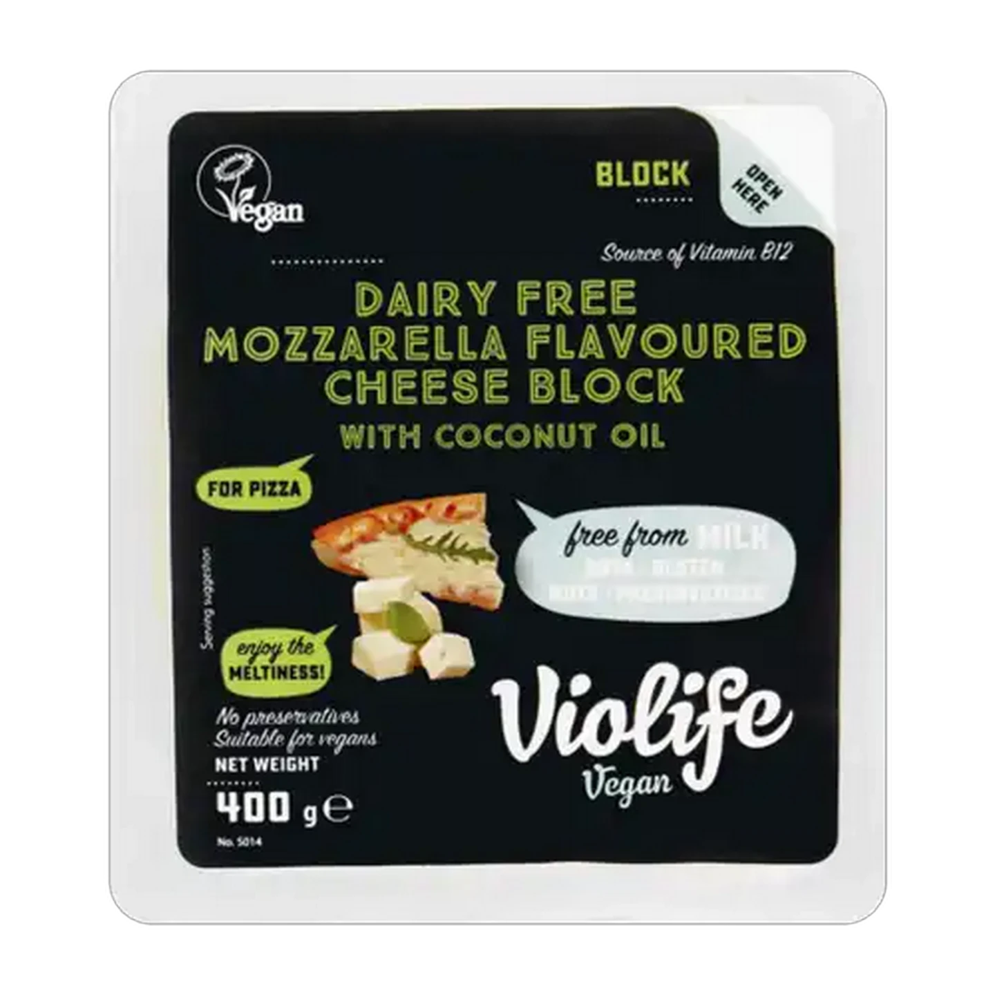 Image of Violife Dairy-Free Mozzarella Flavoured Cheese Block 400g