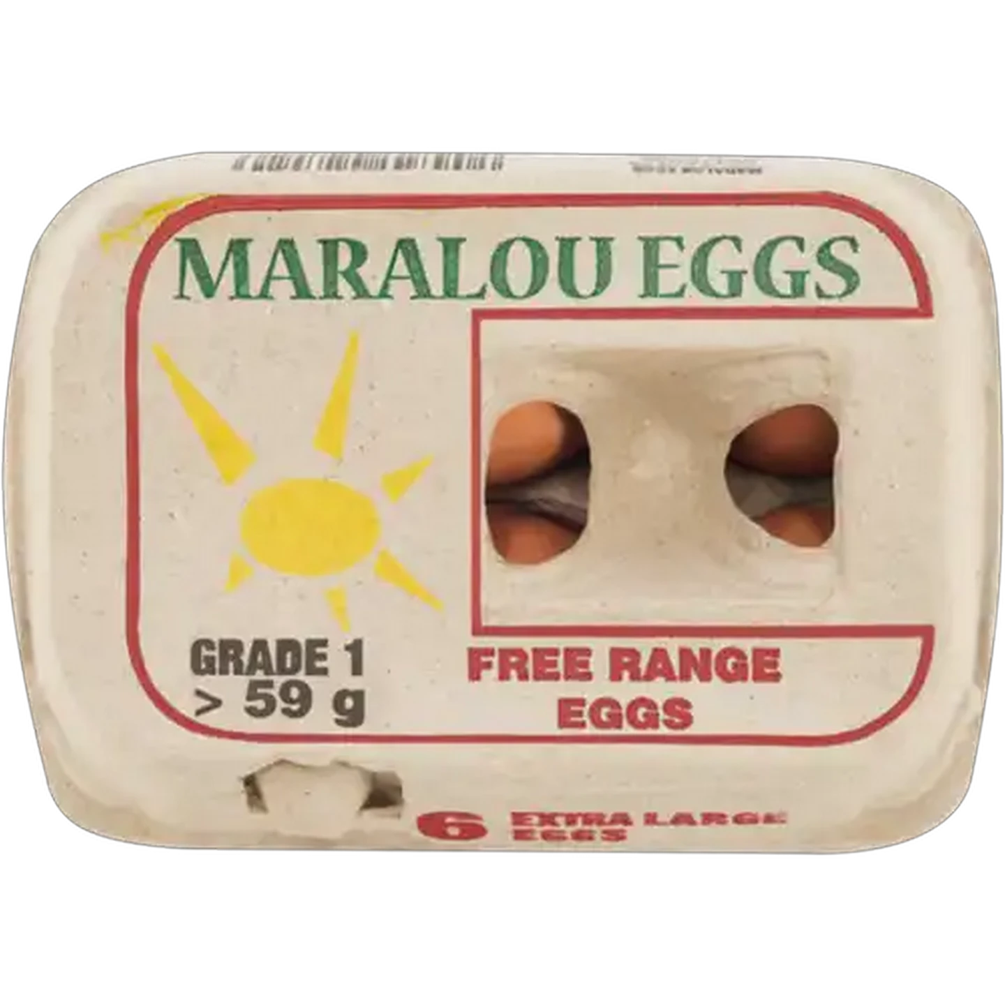 Image of Maralou Eggs Large Free Range Eggs 6 Pack