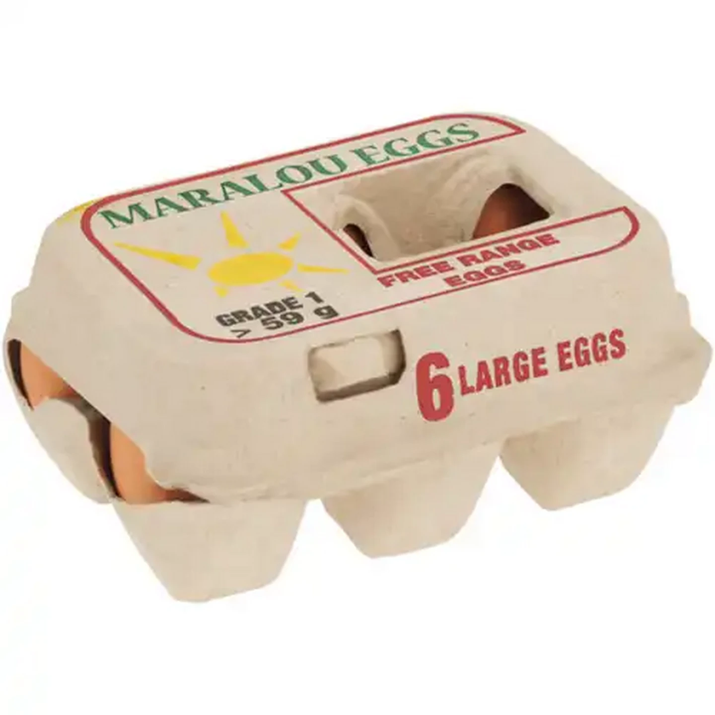 Image of Maralou Eggs Large Free Range Eggs 6 Pack