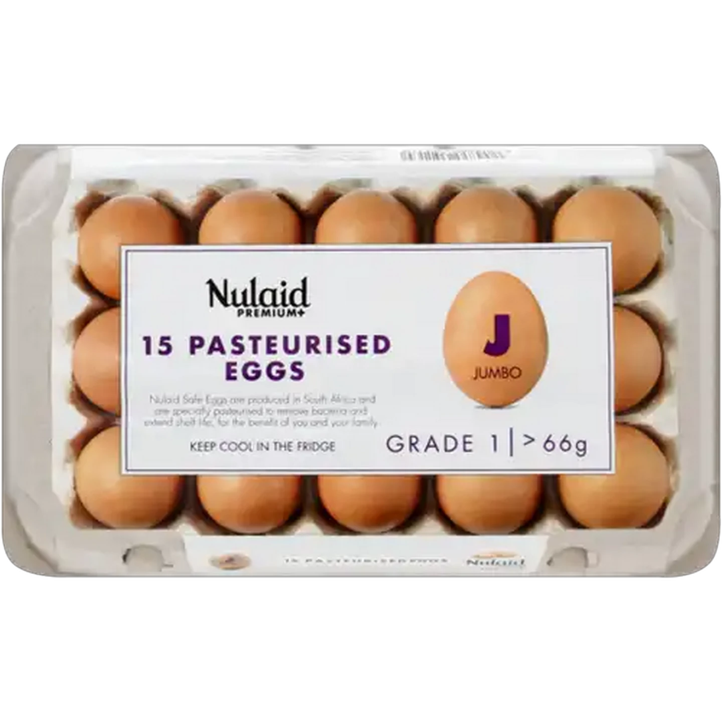 Image of Nulaid Jumbo Pasteurised Eggs 15 Pack