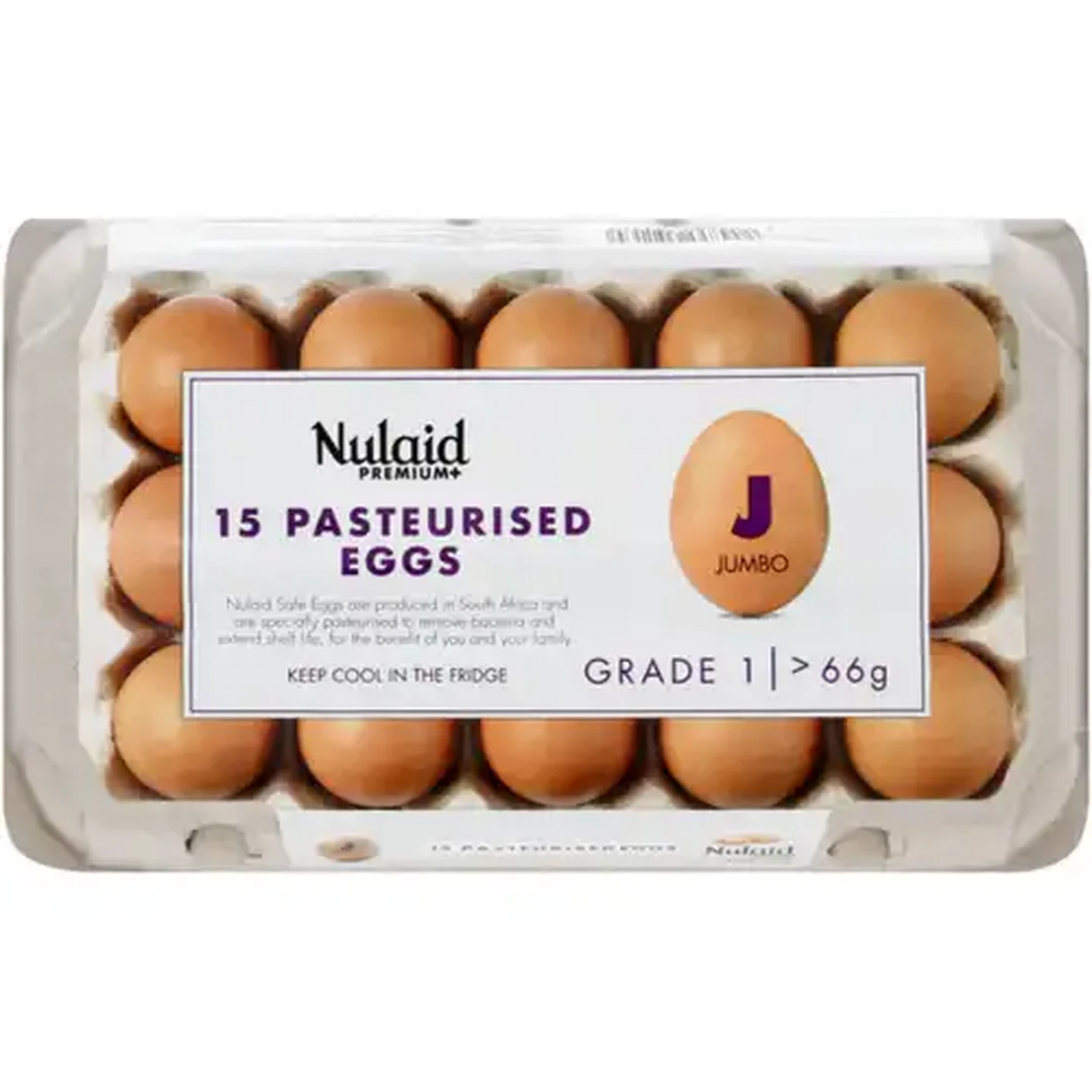 Image of Nulaid Jumbo Pasteurised Eggs 15 Pack
