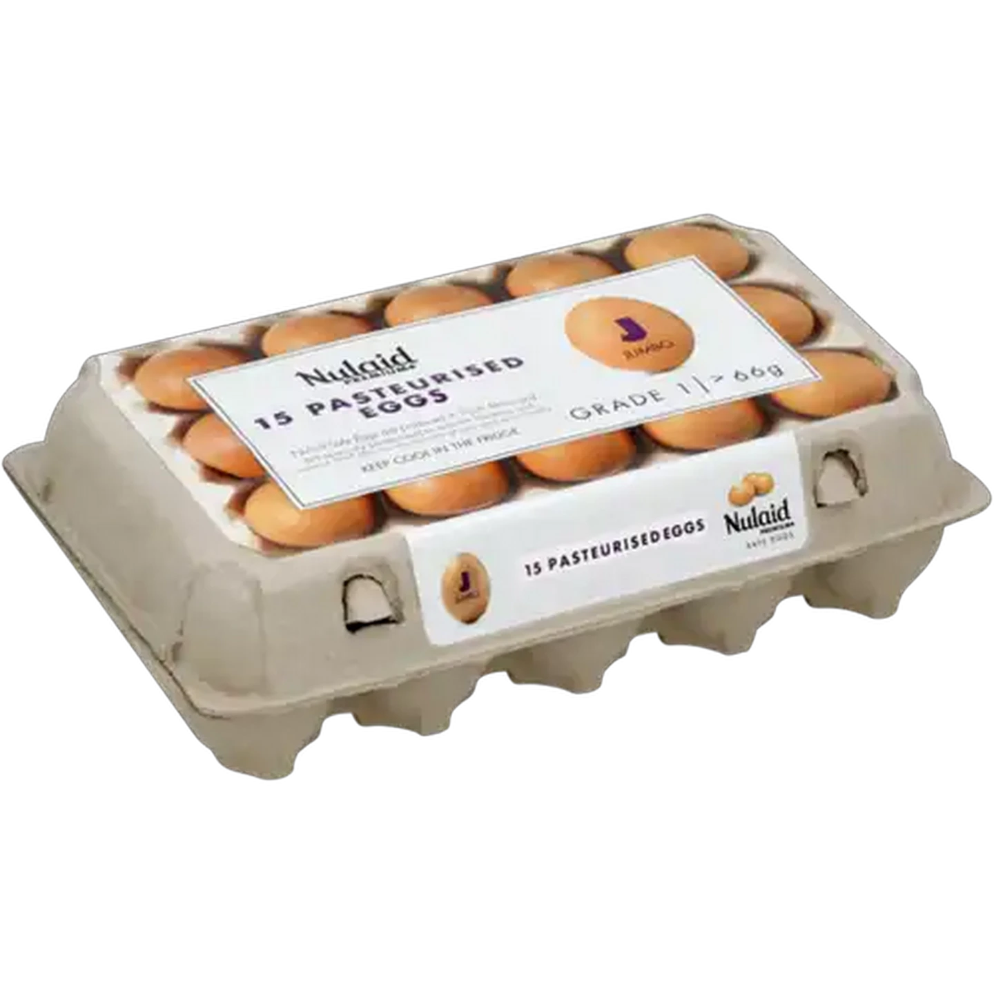 Image of Nulaid Jumbo Pasteurised Eggs 15 Pack