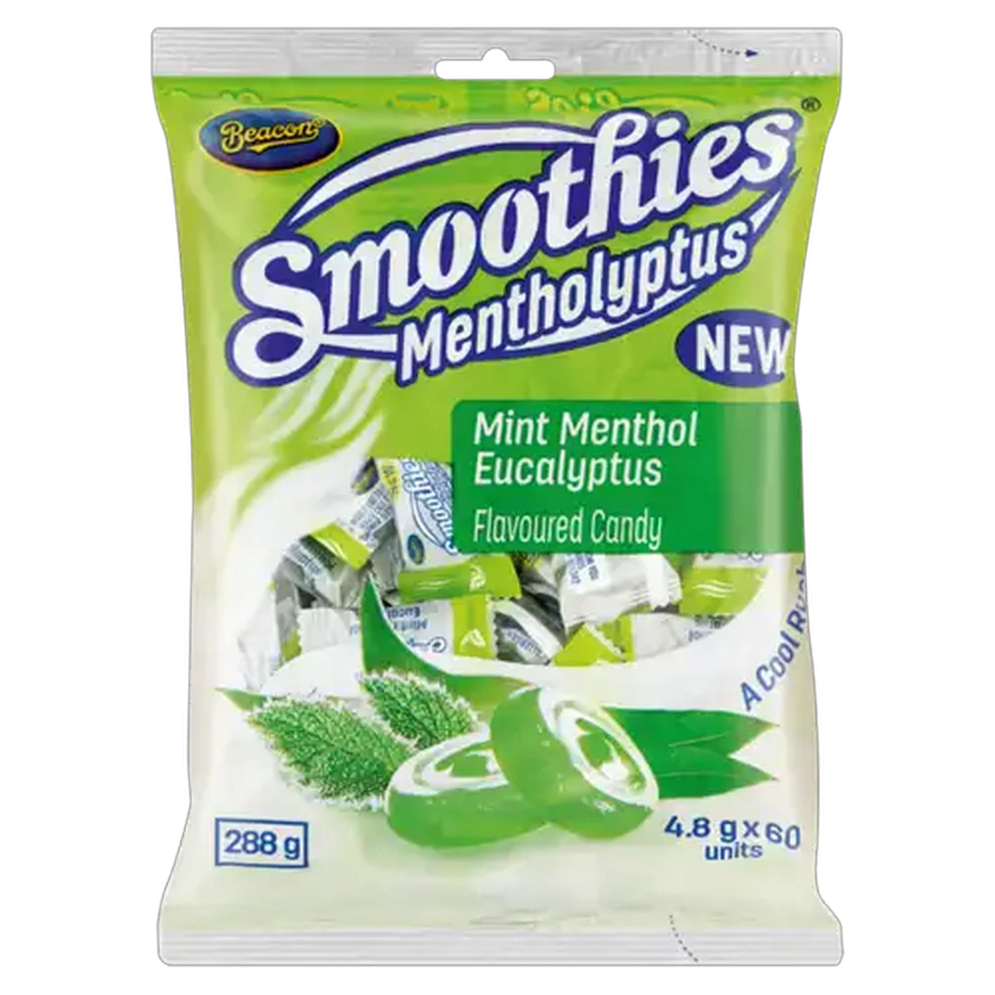 Image of Smoothies Mentholyptus Mint Menthol Eucalyptus Flavoured Candy 60 Pack 288g