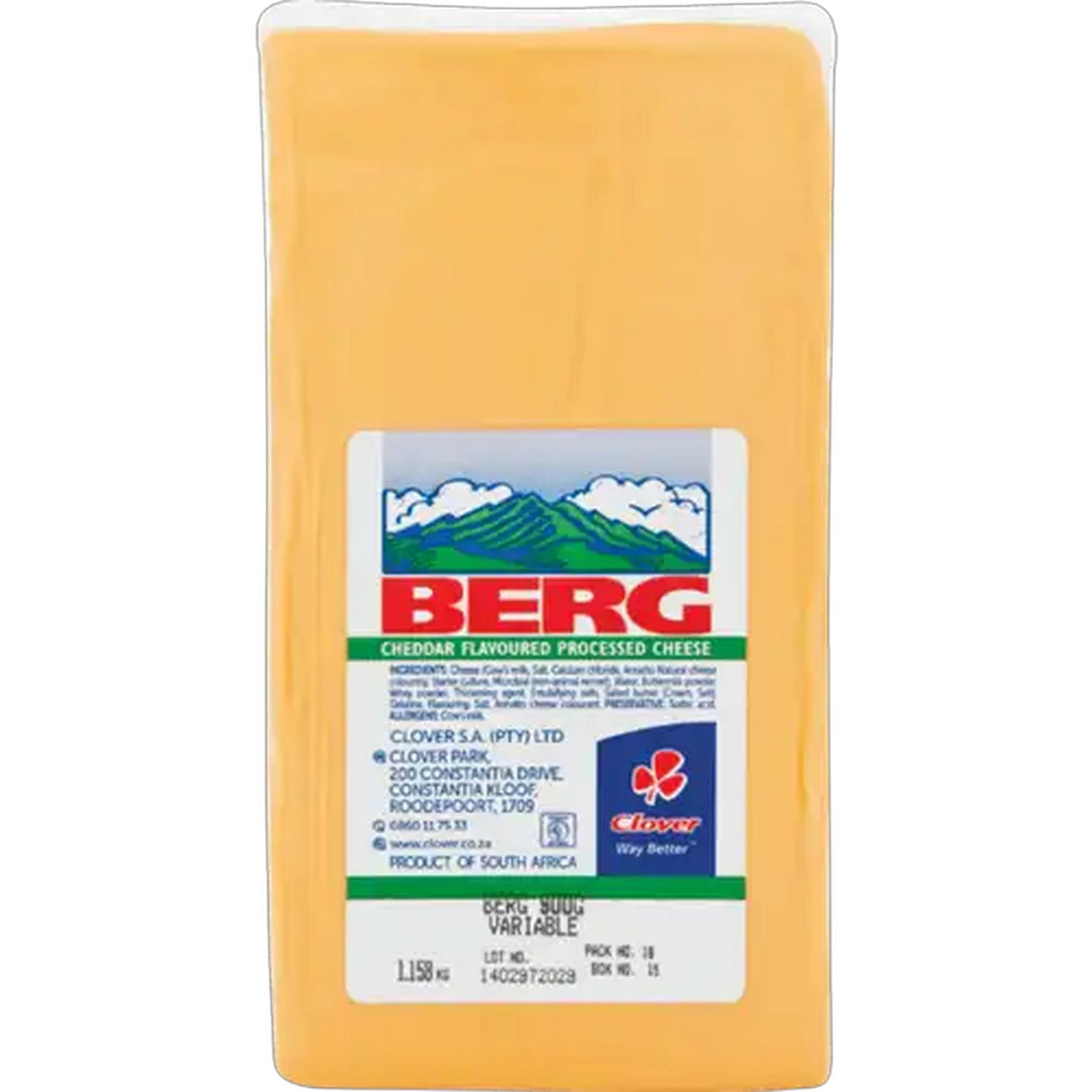 Image of Clover Berg Processed Cheddar Cheese Per kg