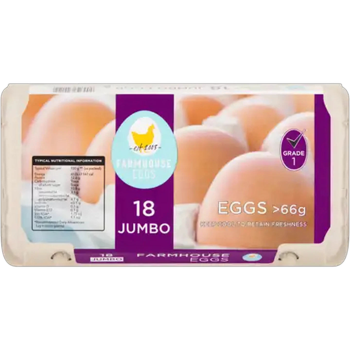 Image of Farmhouse Eggs Jumbo Eggs 18 Pack