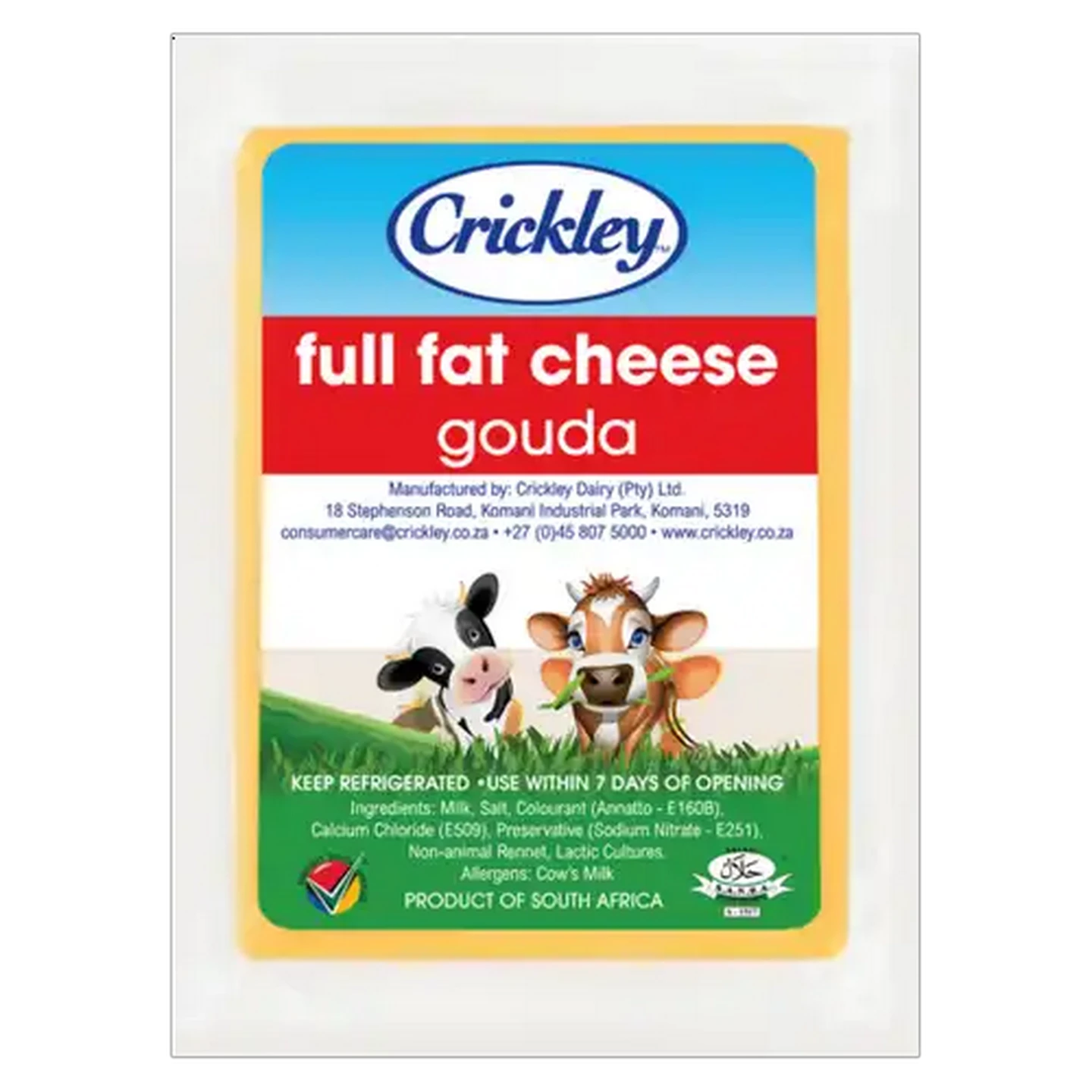 Image of Crickley Full Fat Gouda Cheese Pack Per kg