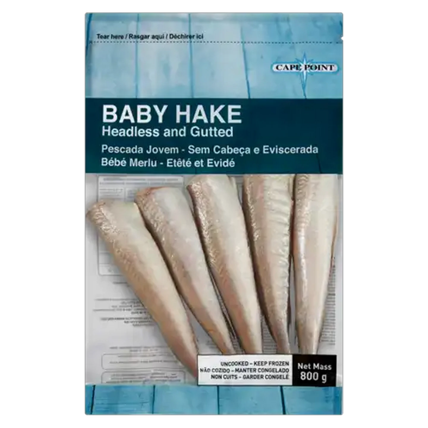 Image of Cape Point Frozen Headless & Gutted Baby Hake 800g