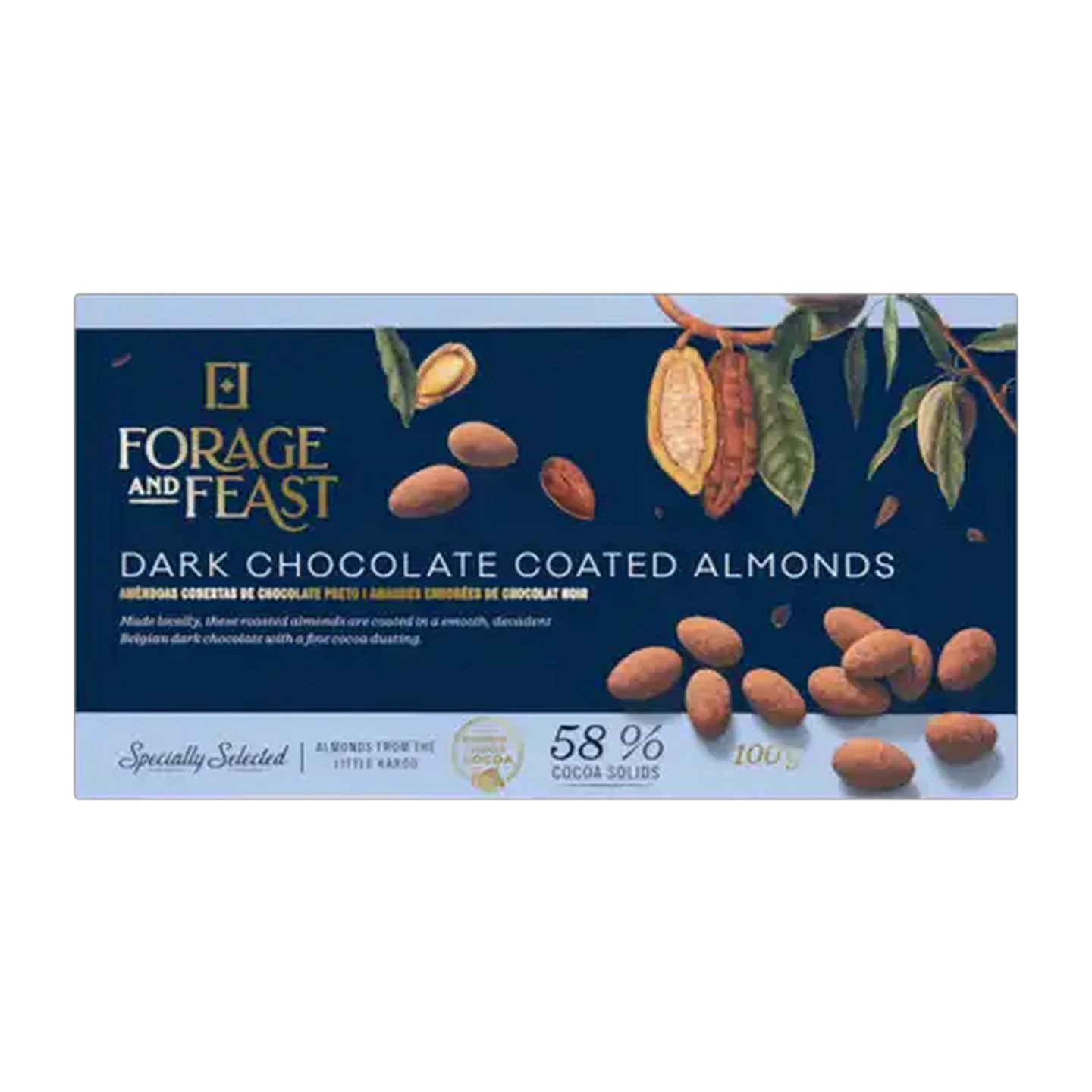 Image of Forage And Feast Dark Chocolate Coated Almonds 100g