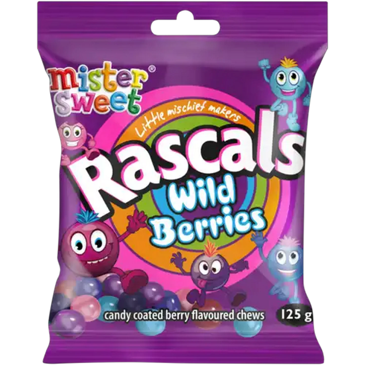 Image of Rascals Wild Berries Candy Coated Chews 125g