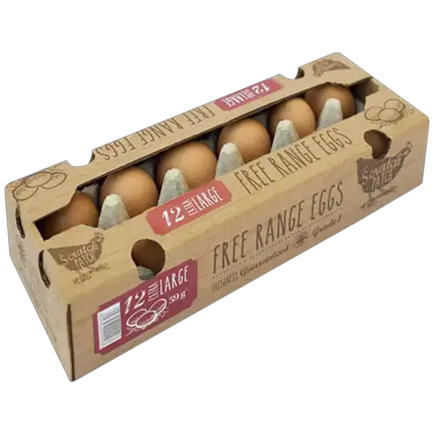 Image of Feathers Farm Scratch Patch Extra Large Free Range Eggs 12 x 59g