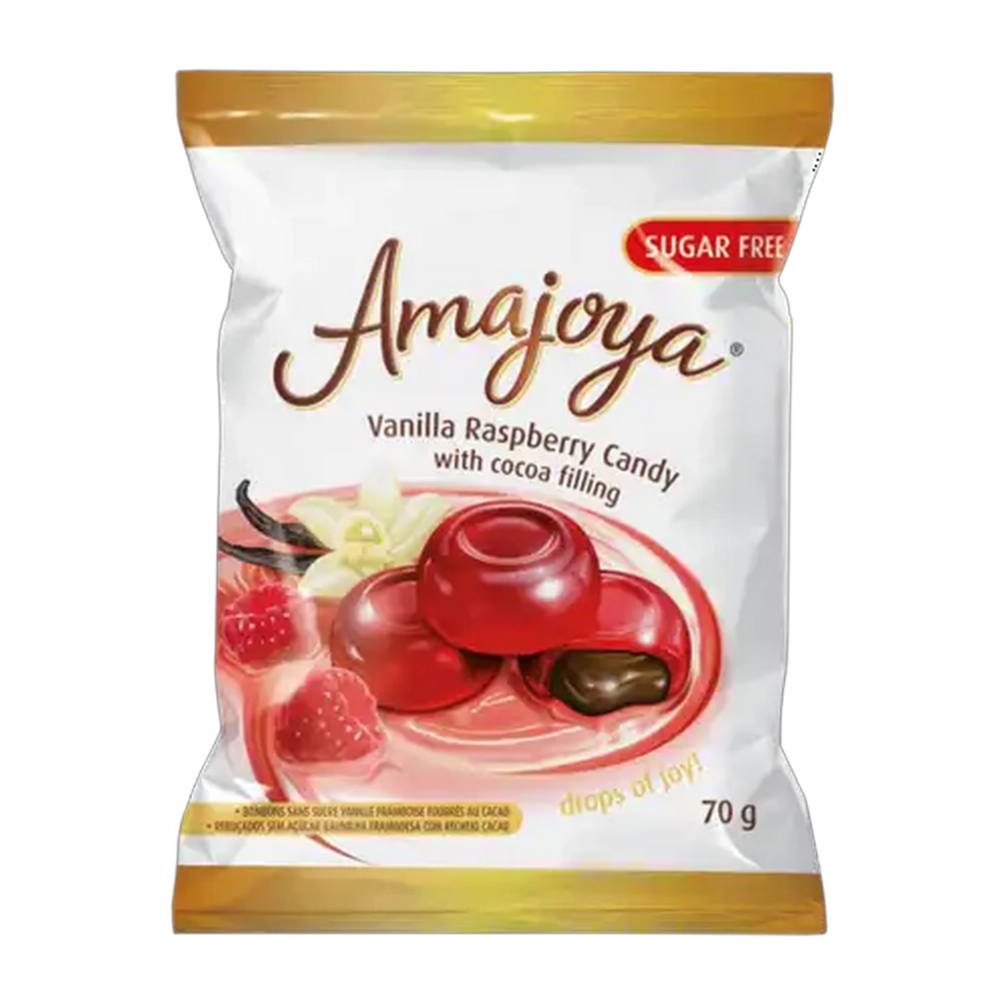 Image of Amajoya Vanilla Raspberry Flavoured Candy 70g