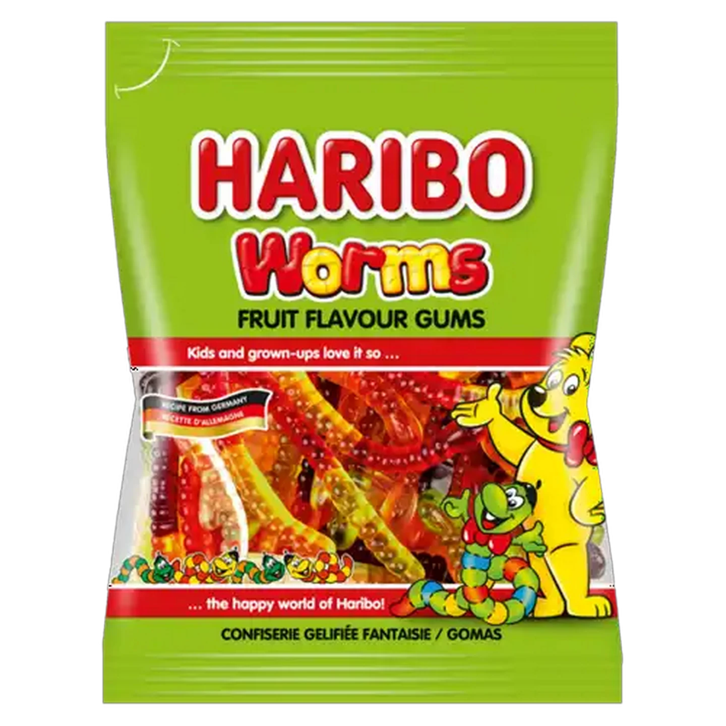 Image of HARIBO Worms Fruit Flavoured Gums 80g