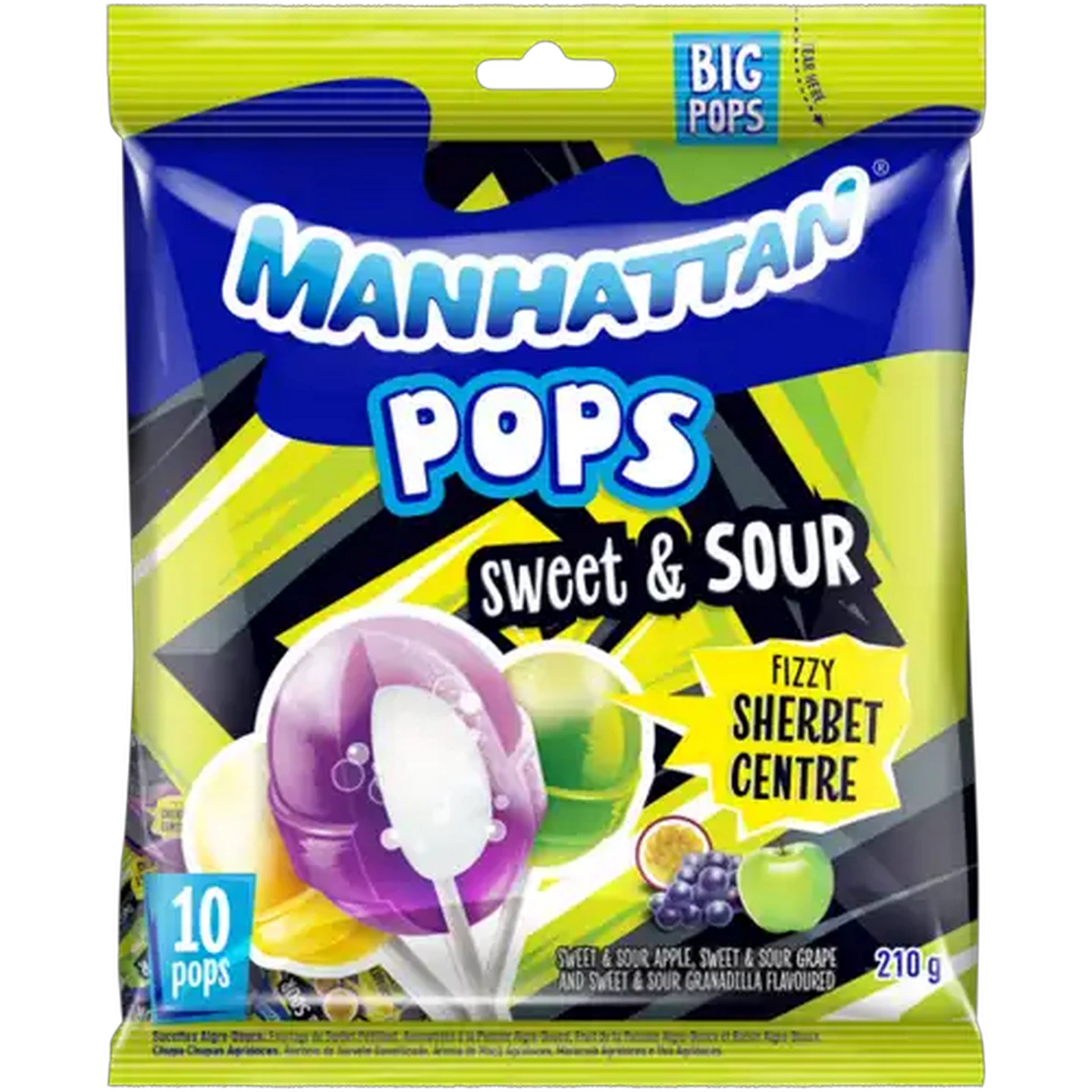 Image of Manhattan Sweet & Sour Pops 10 Pack