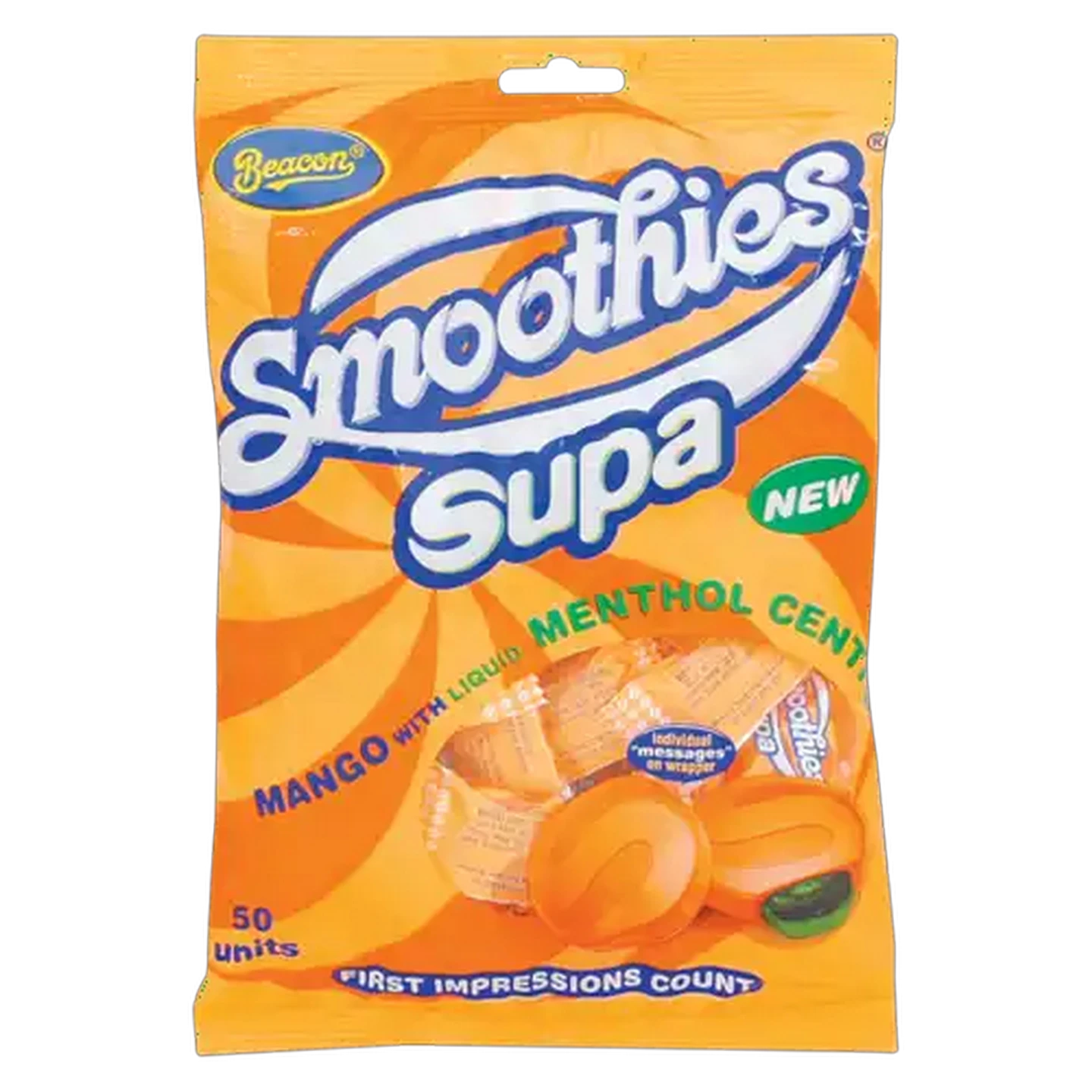 Image of Smoothies Supa Mango With Liquid Menthol Center 50 Pack