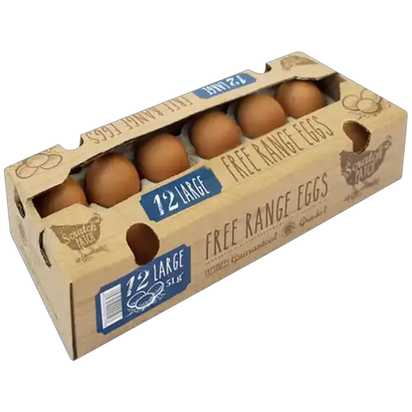 Image of Feathers Farm Scratch Patch Large Free Range Eggs 12 x 51g
