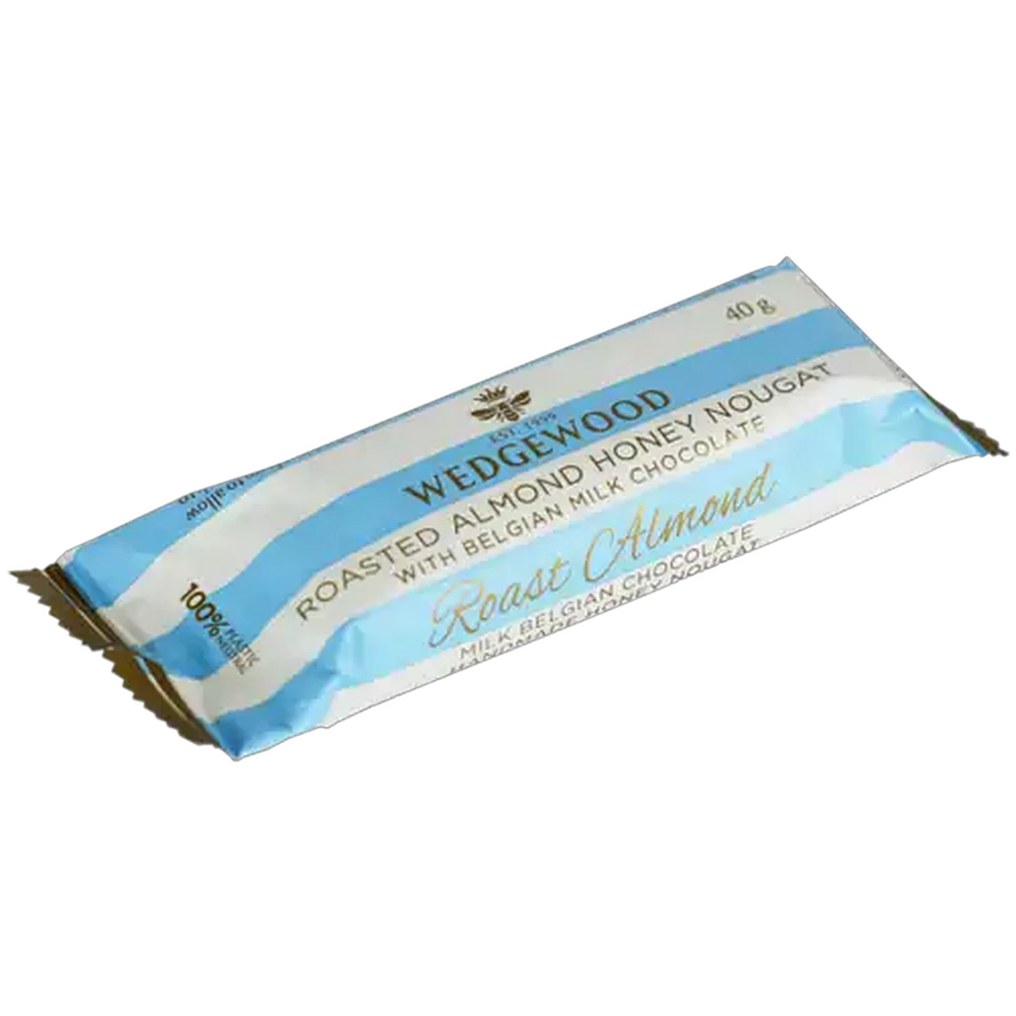 Image of Wedgewood Roasted Almond Honey Nougat with Belgian Milk Chocolate 40g