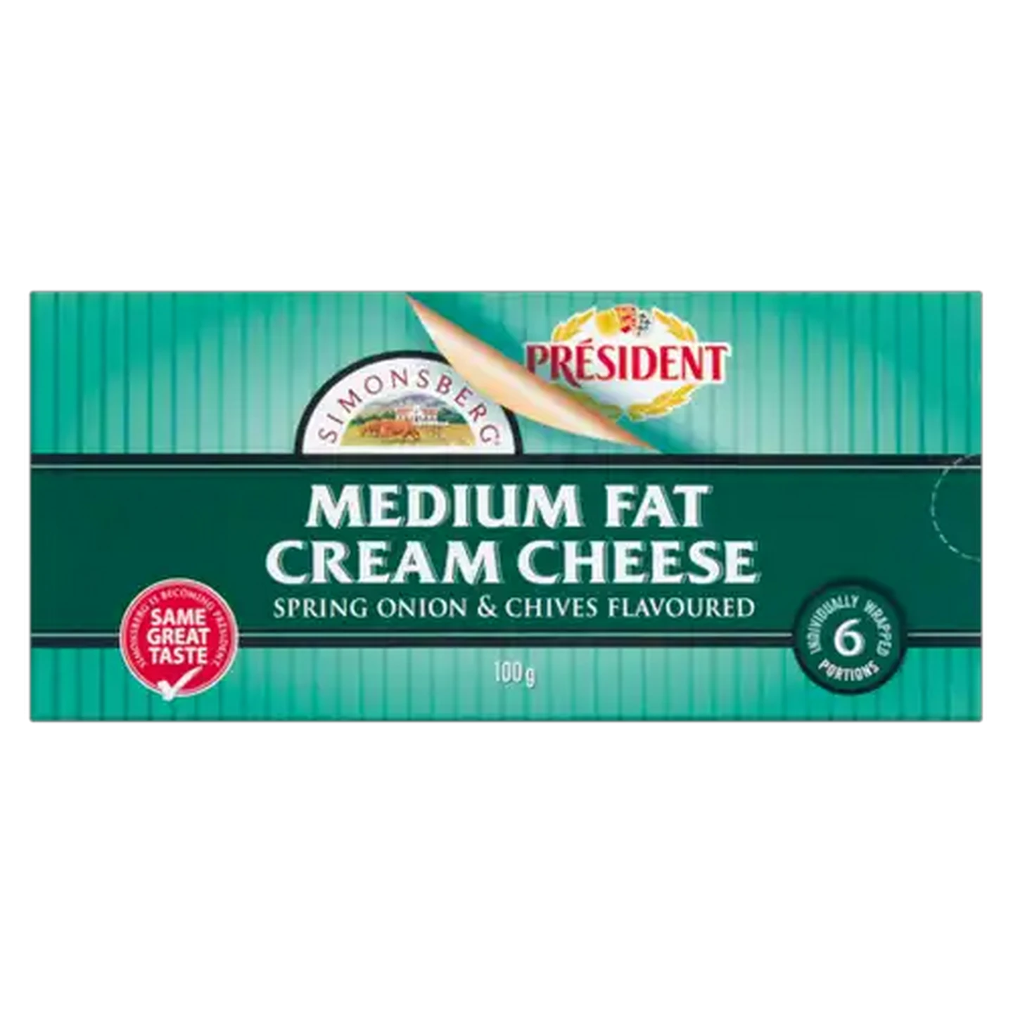 Image of Président Medium Fat Spring Onion & Chives Flavoured Cream Cheese 100g