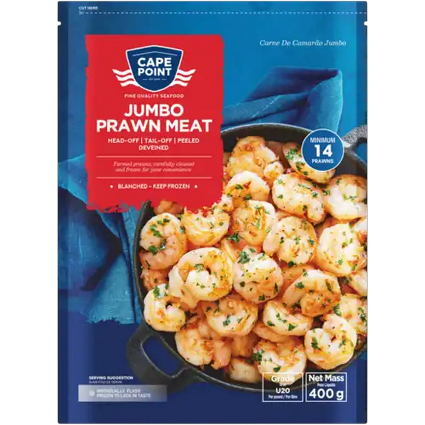 Image of Cape Point Frozen Jumbo Prawn Meat 400g