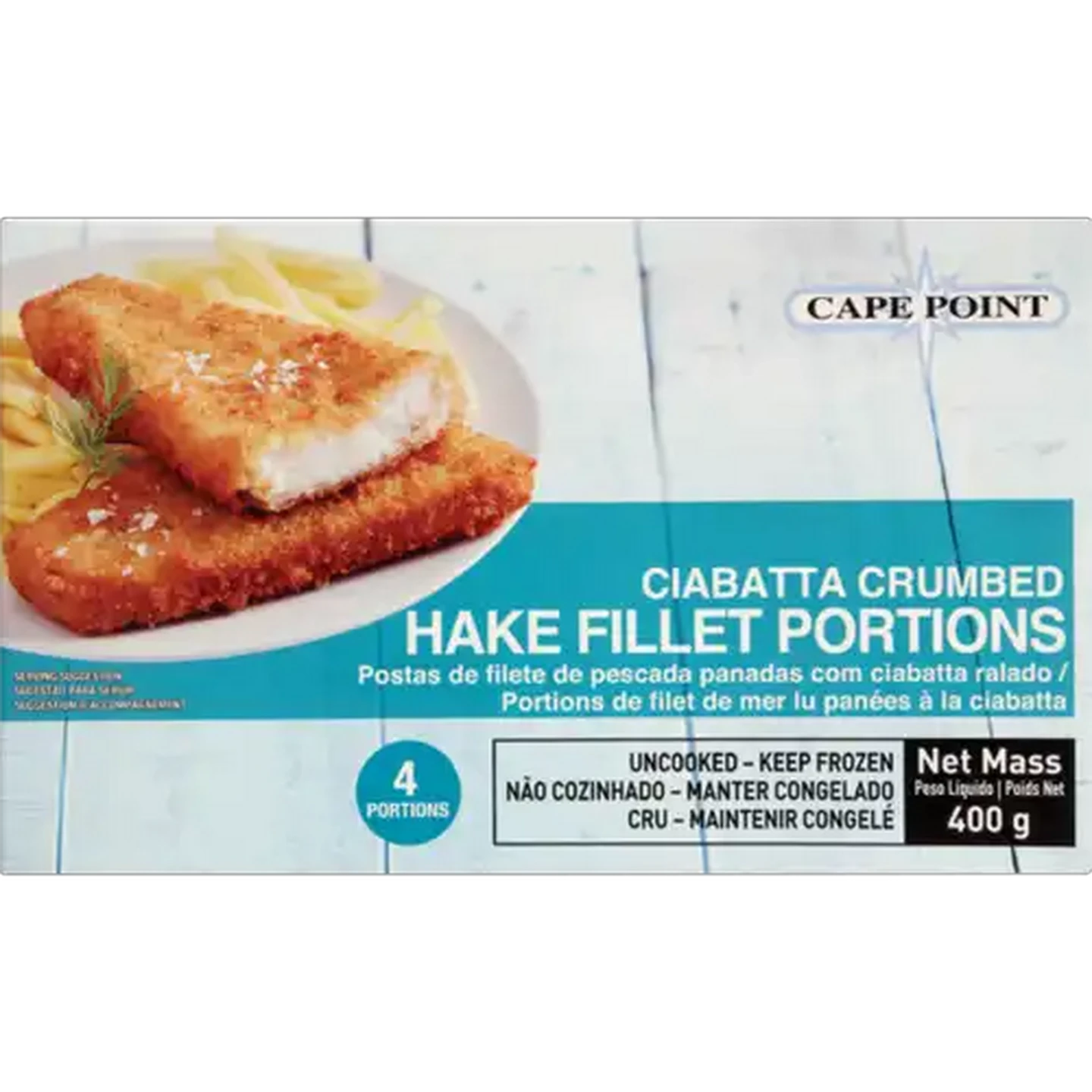 Image of Cape Point Frozen Ciabatta Crumbed Hake Portions 400g