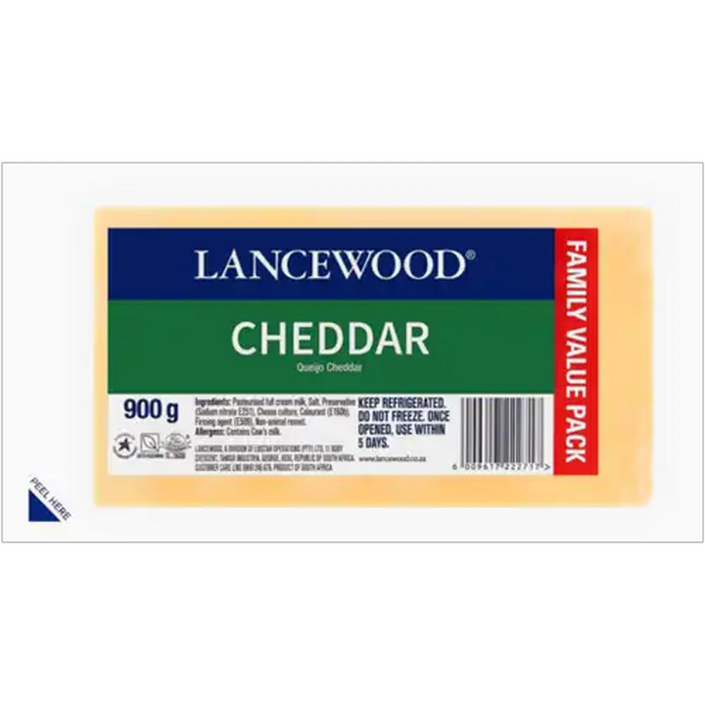 Image of LANCEWOOD Cheddar Cheese 900g