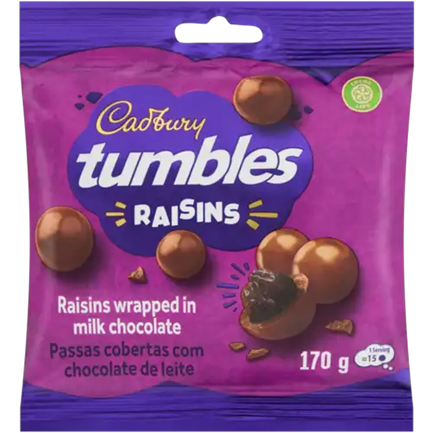 Image of Cadbury Tumbles Raisins in Milk Chocolate 170g