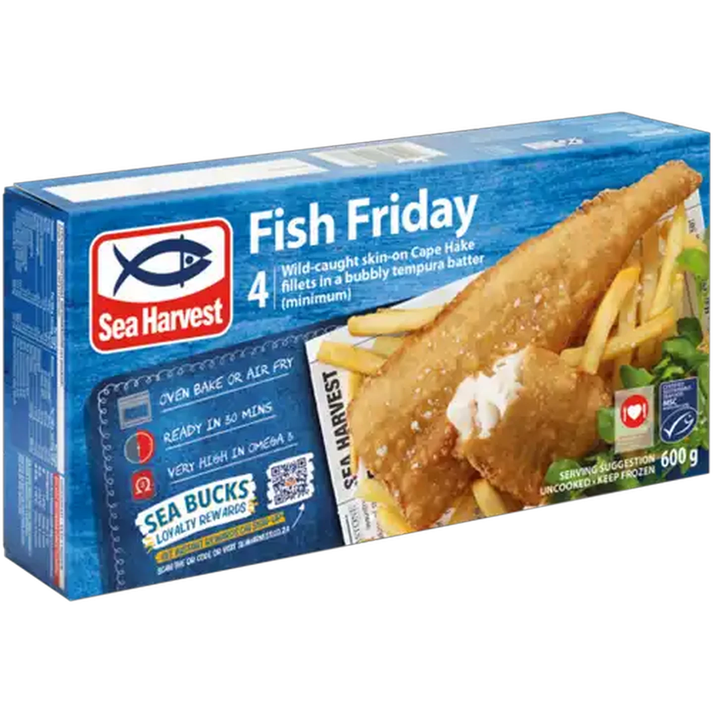 Image of Sea Harvest Fish Friday Frozen Tempura Battered Hake Fillets 600g