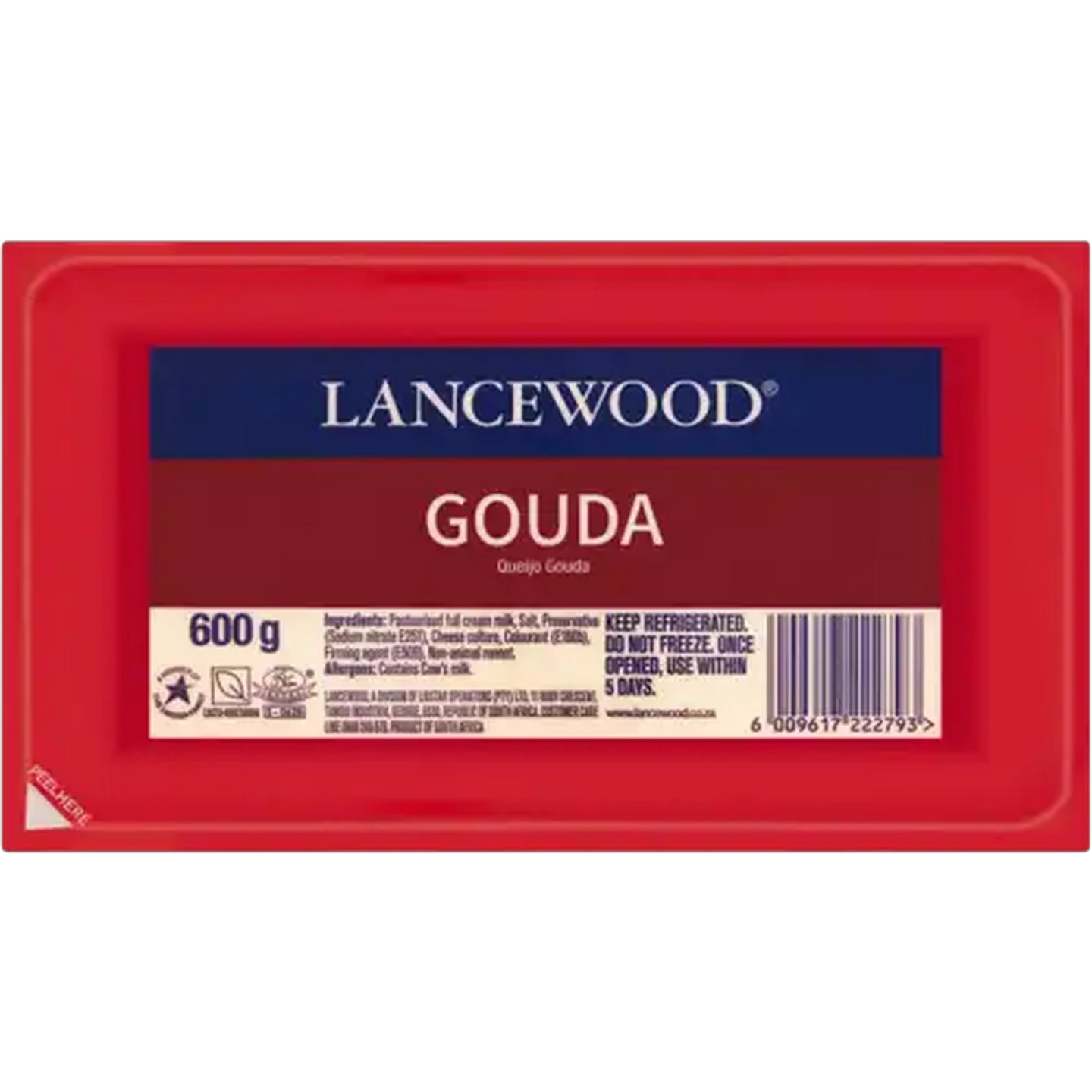 Image of LANCEWOOD Gouda Cheese Pack 600g