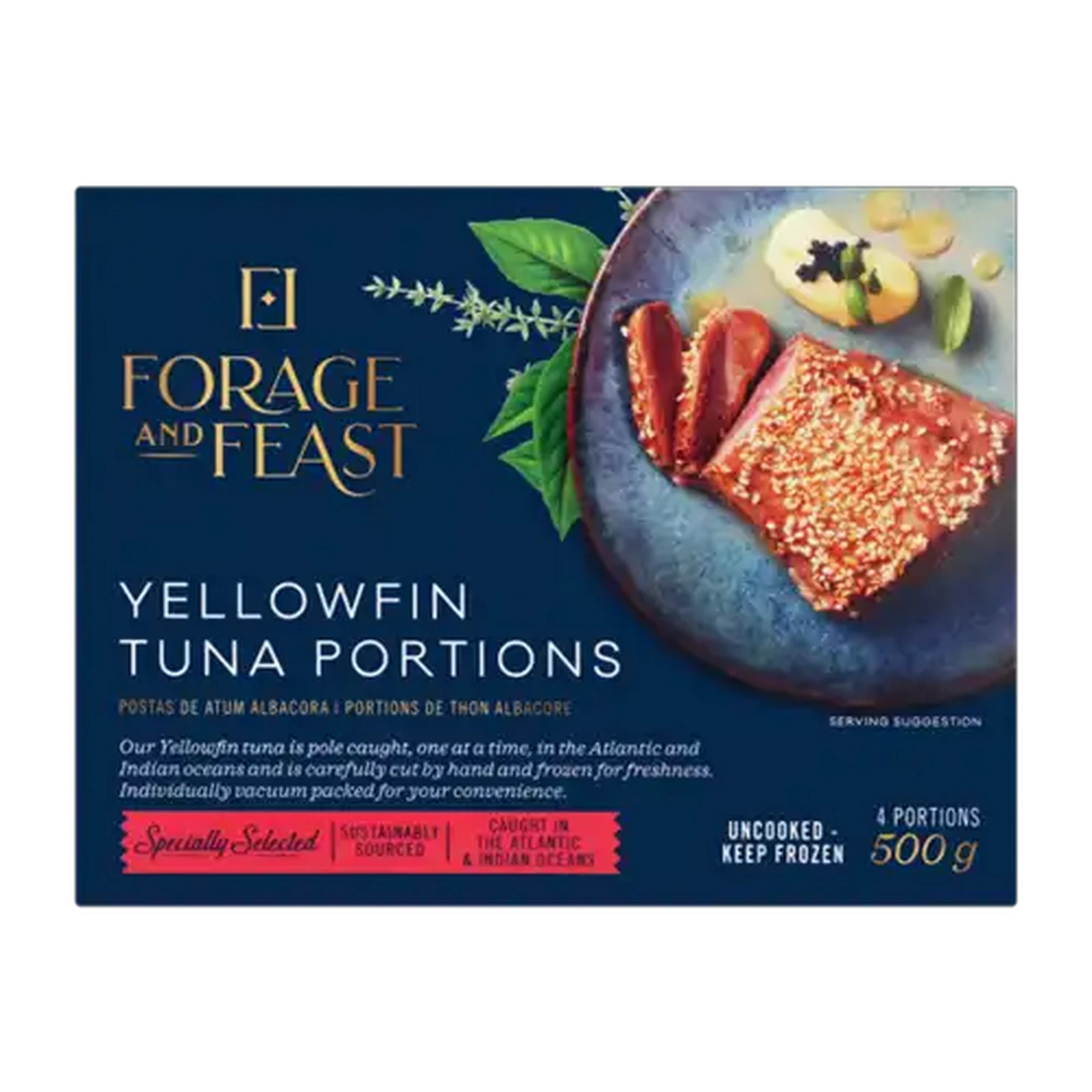 Image of Forage And Feast Frozen Yellowfin Tuna Portions 500g