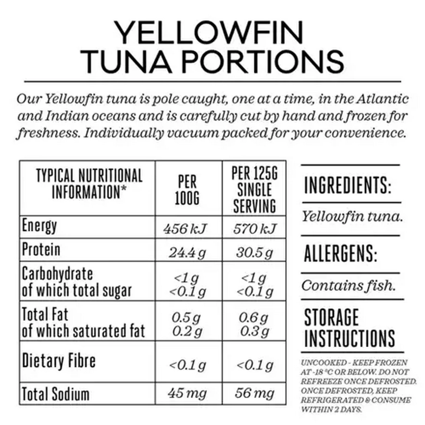 Image of Forage And Feast Frozen Yellowfin Tuna Portions 500g