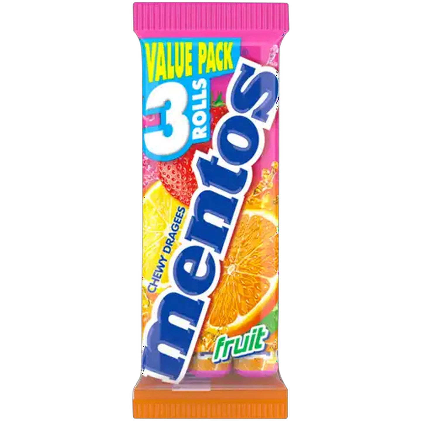 Image of Mentos Fruit Chewy Dragees 3 x 3 Pack