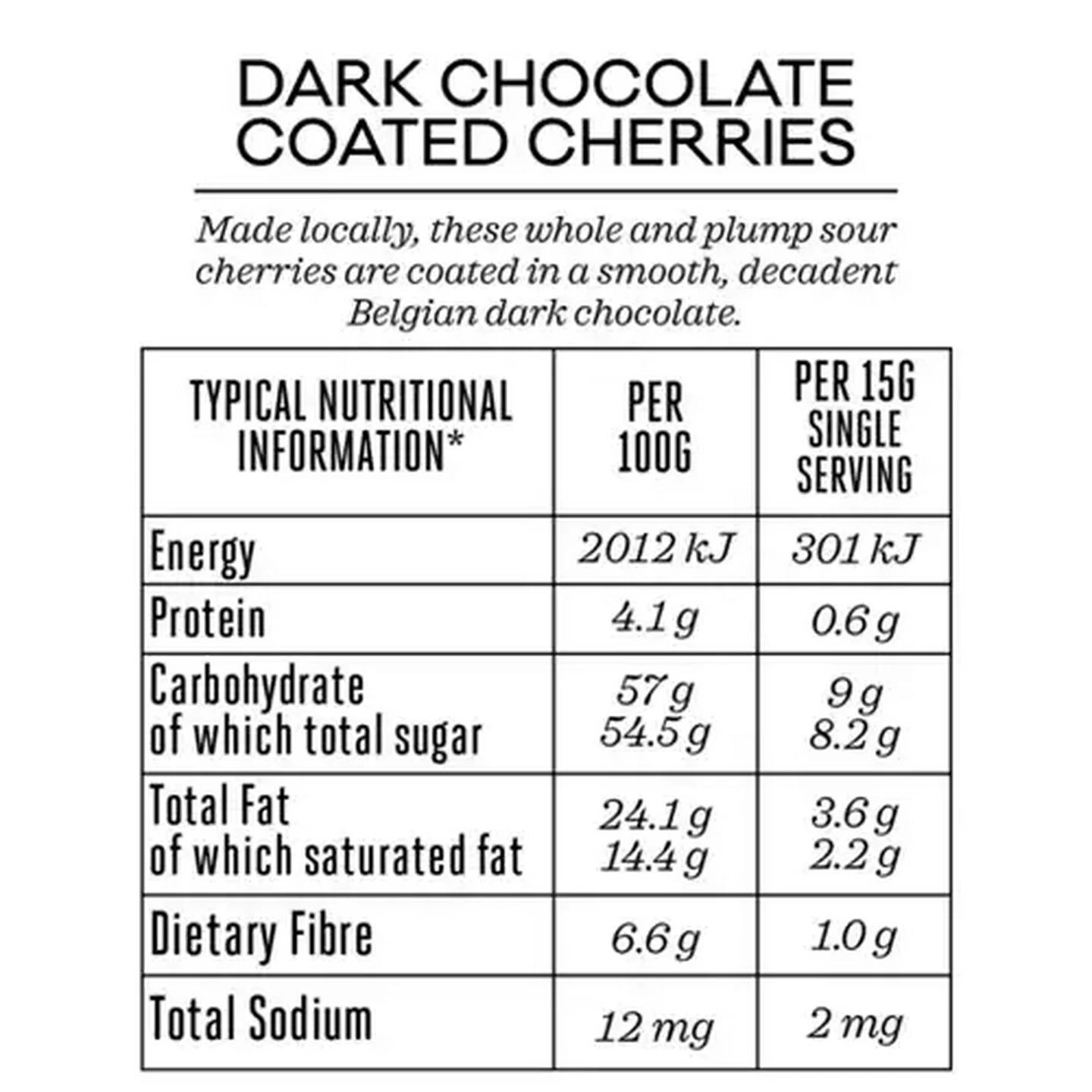 Image of Forage And Feast Dark Chocolate Coated Cherries 120g