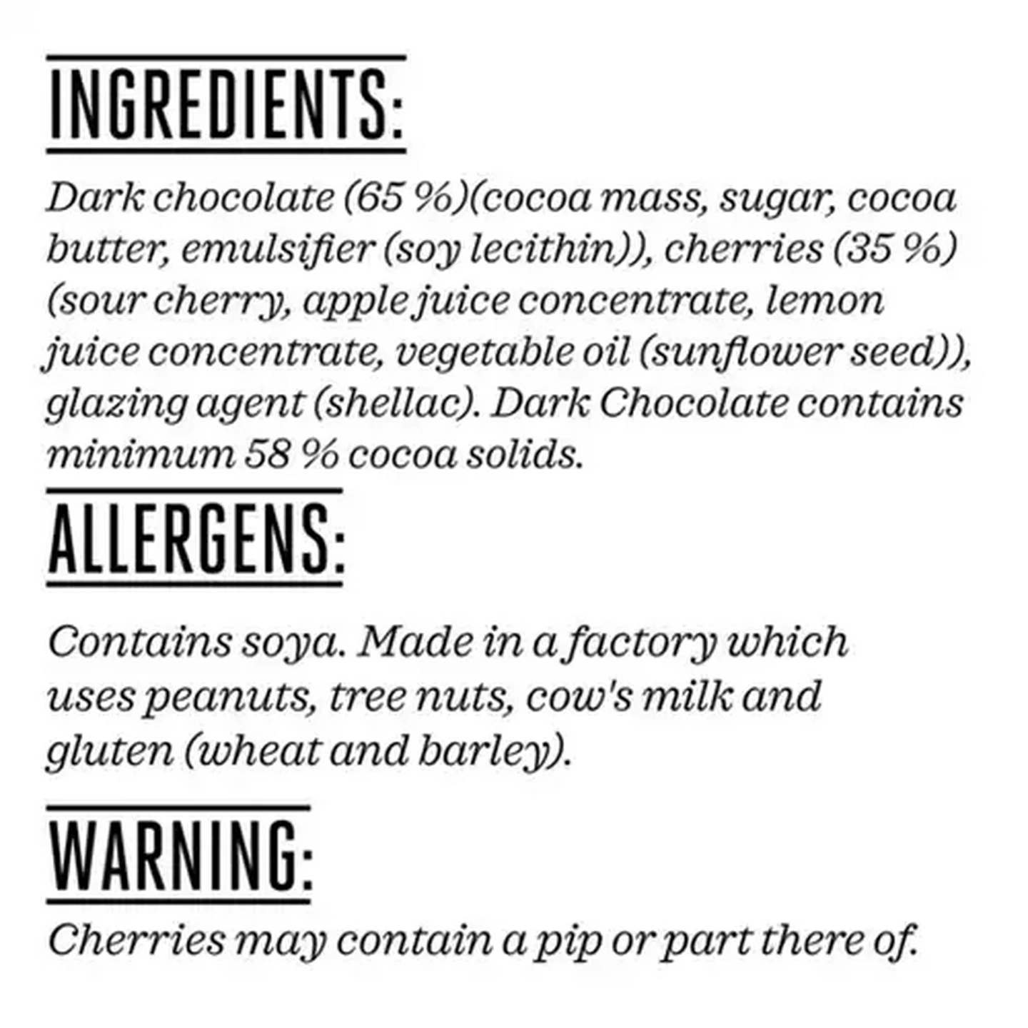 Image of Forage And Feast Dark Chocolate Coated Cherries 120g