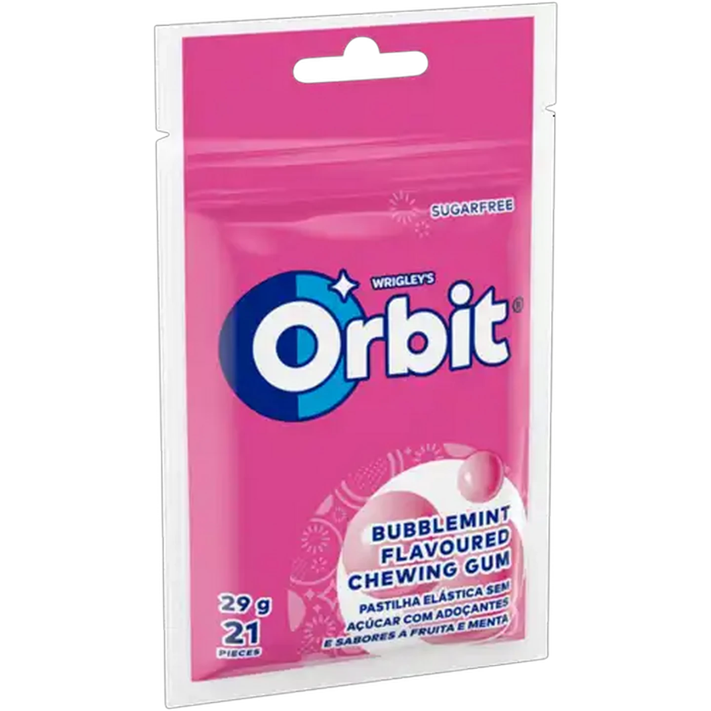 Image of Wrigley's Orbit Bubblemint Flavoured Sugar Free Chewing Gum 21 Pack