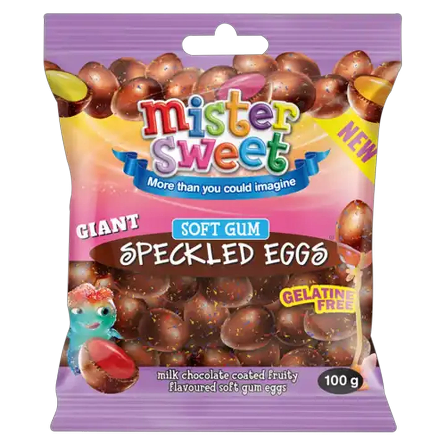 Image of Mister Sweet Giant Soft Gum Speckled Eggs 100g