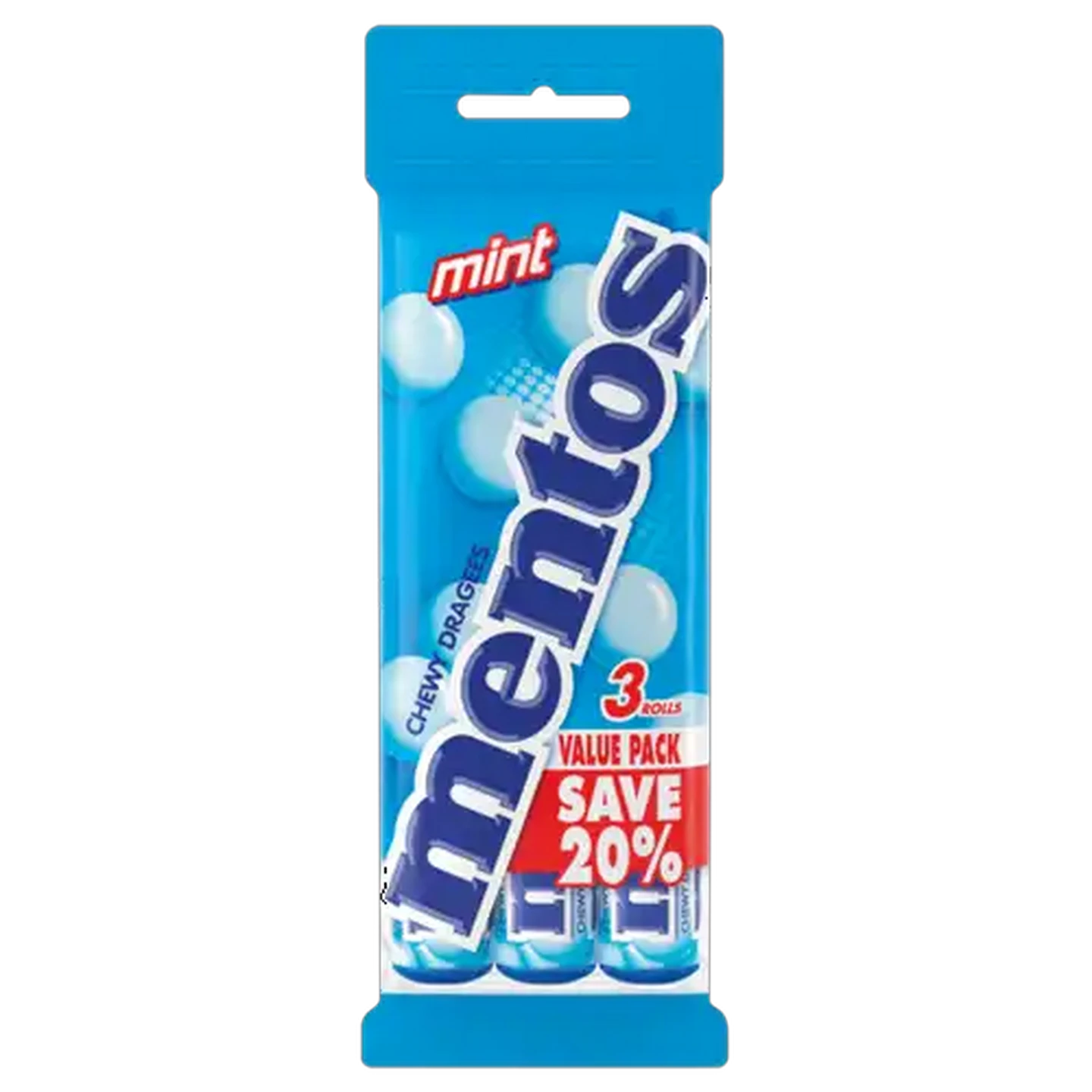 Image of Mentos Mint Flavoured Sweets 3 Pack