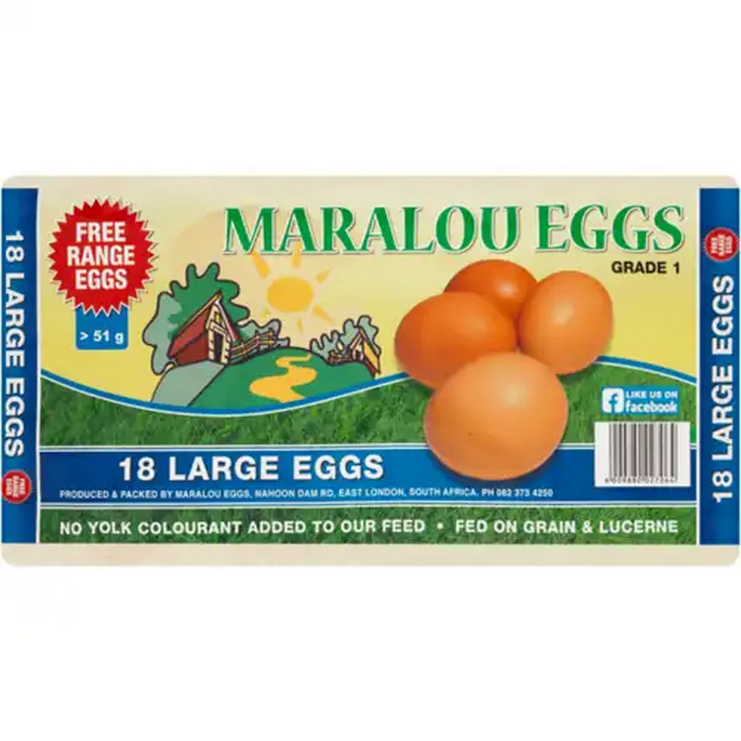 Image of Maralou Eggs Large Free Range Eggs 6 Pack