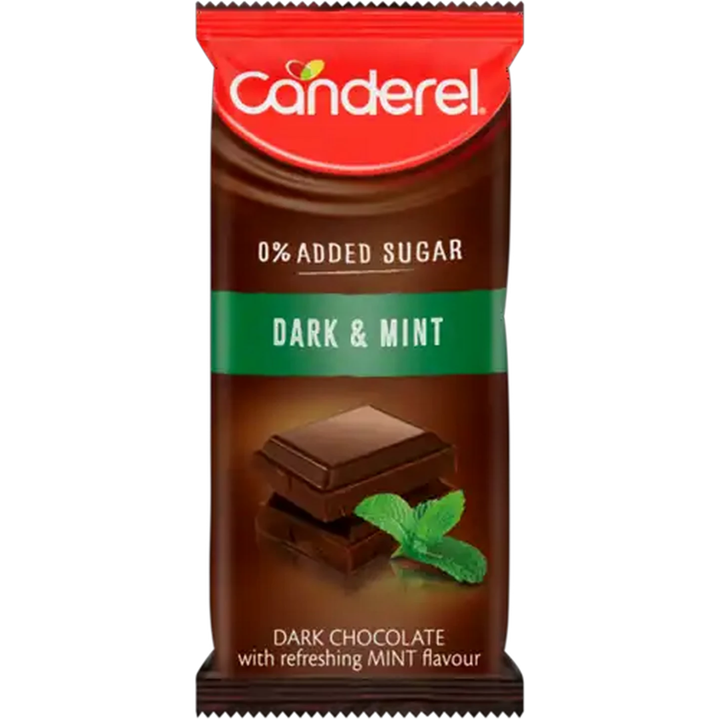 Image of Canderel Dark Mint Chocolate Slab 100g