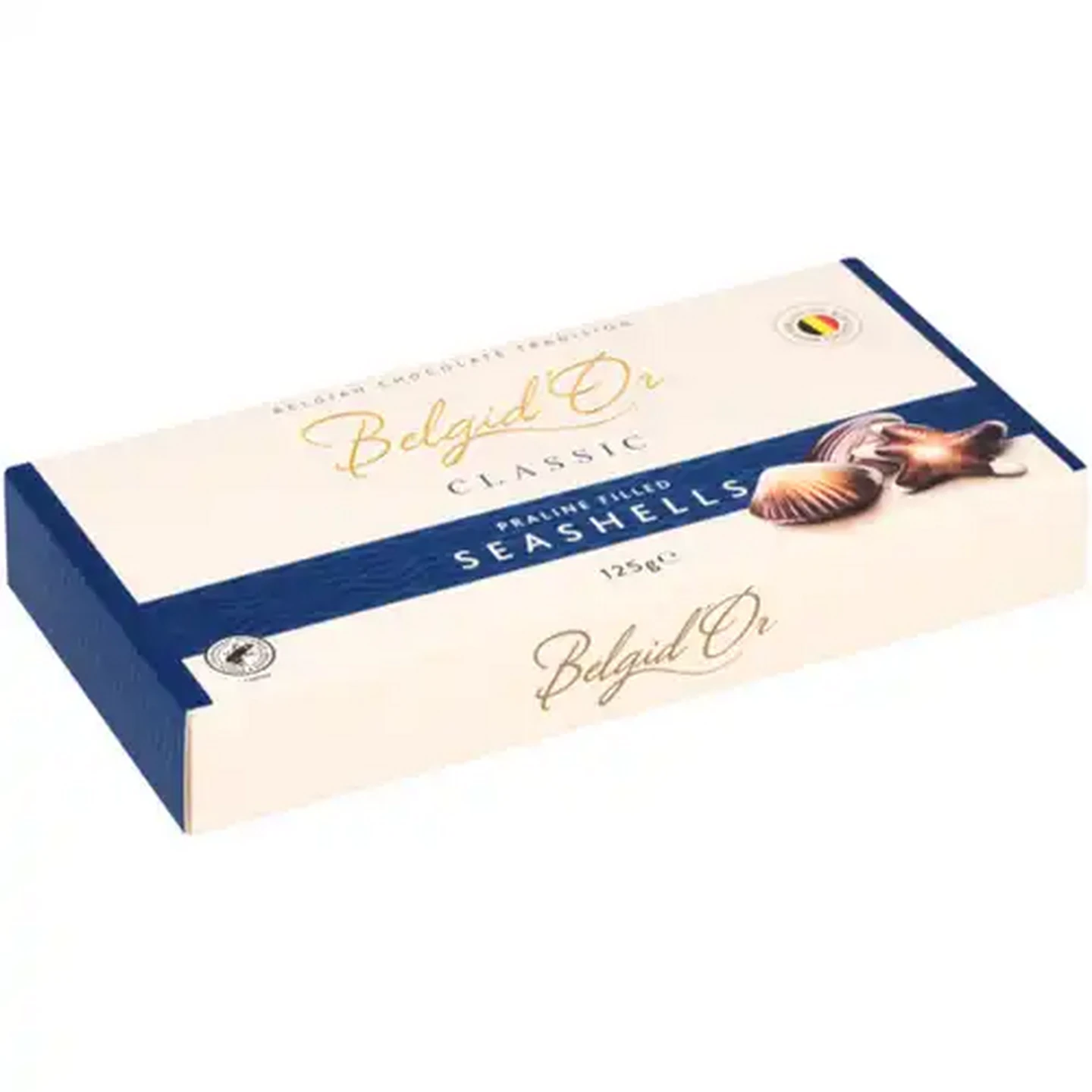 Image of Belgid'Or Classic Praline Filled Chocolate Seashells 125g