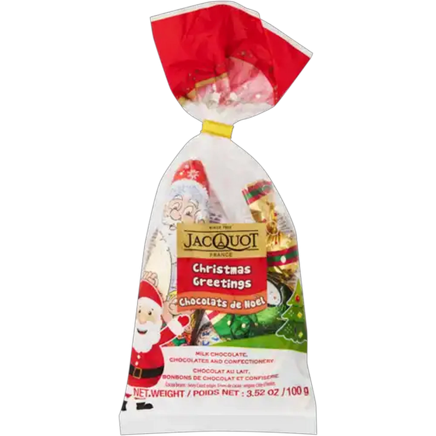 Image of Jacquot Christmas Greetings Milk Chocolate 100g