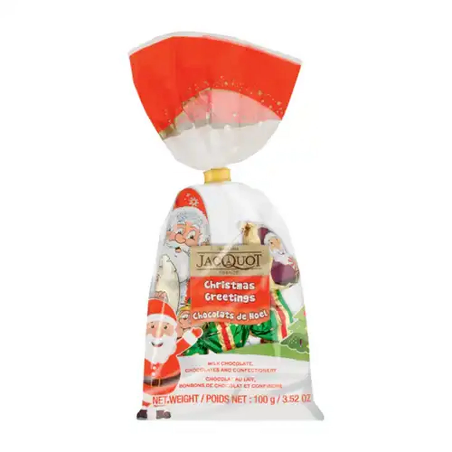 Image of Jacquot Christmas Greetings Milk Chocolate 100g