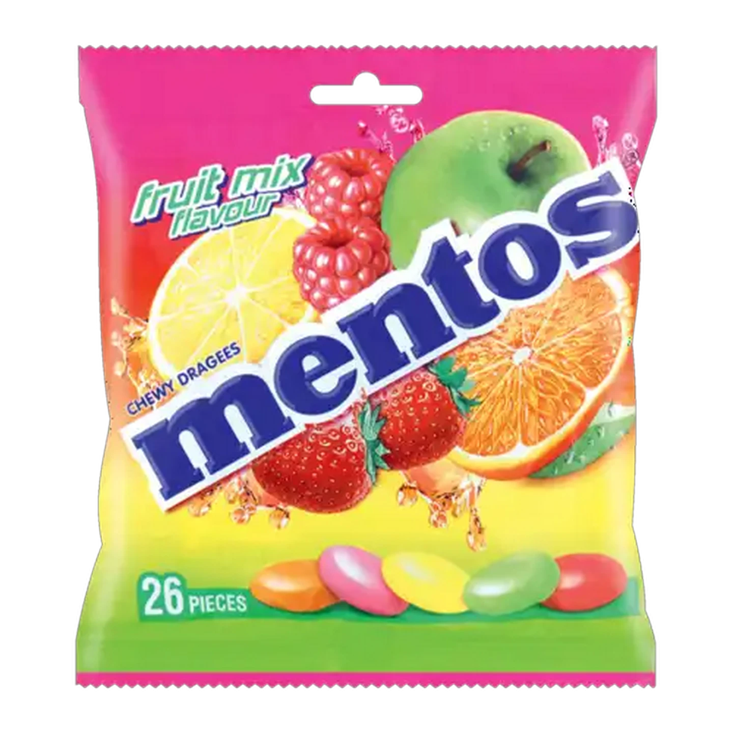 Image of Mentos Fruit Mix Flavoured Sweets 26 Pack