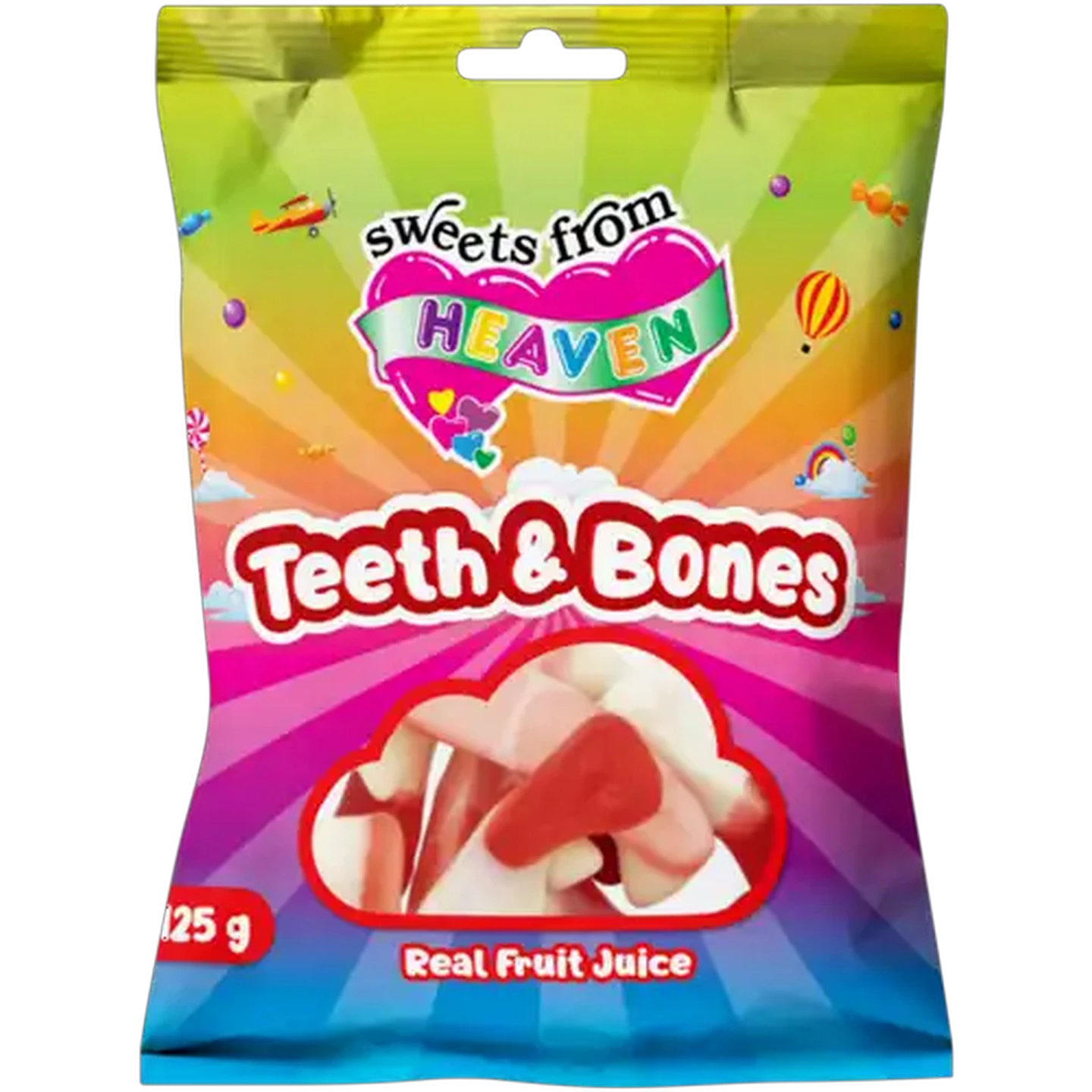 海外製 メモ sweets Checkers Sixty60 | Sweets from Heaven Teeth & Bones 125g