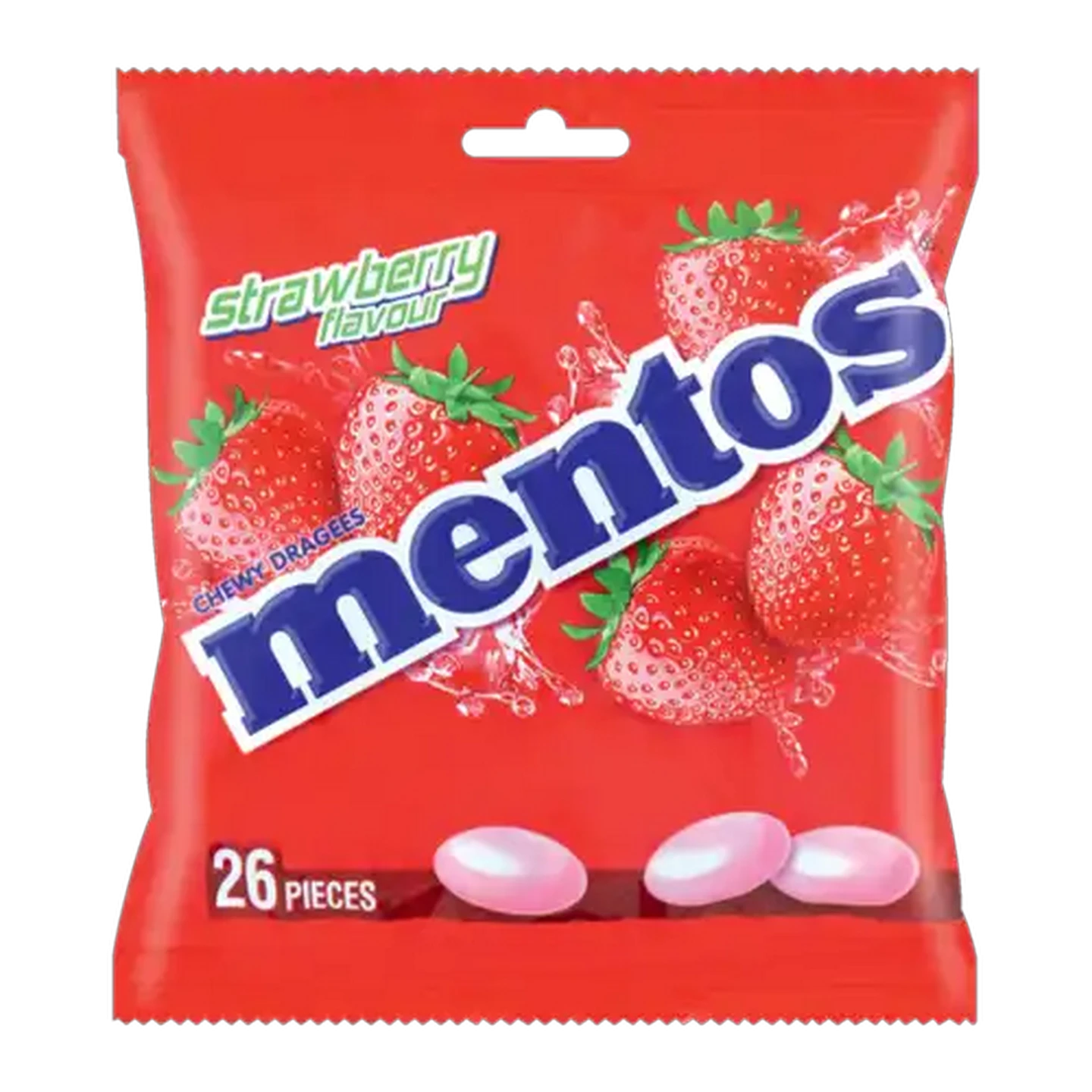 Image of Mentos Strawberry Flavoured Sweets 26 Pack