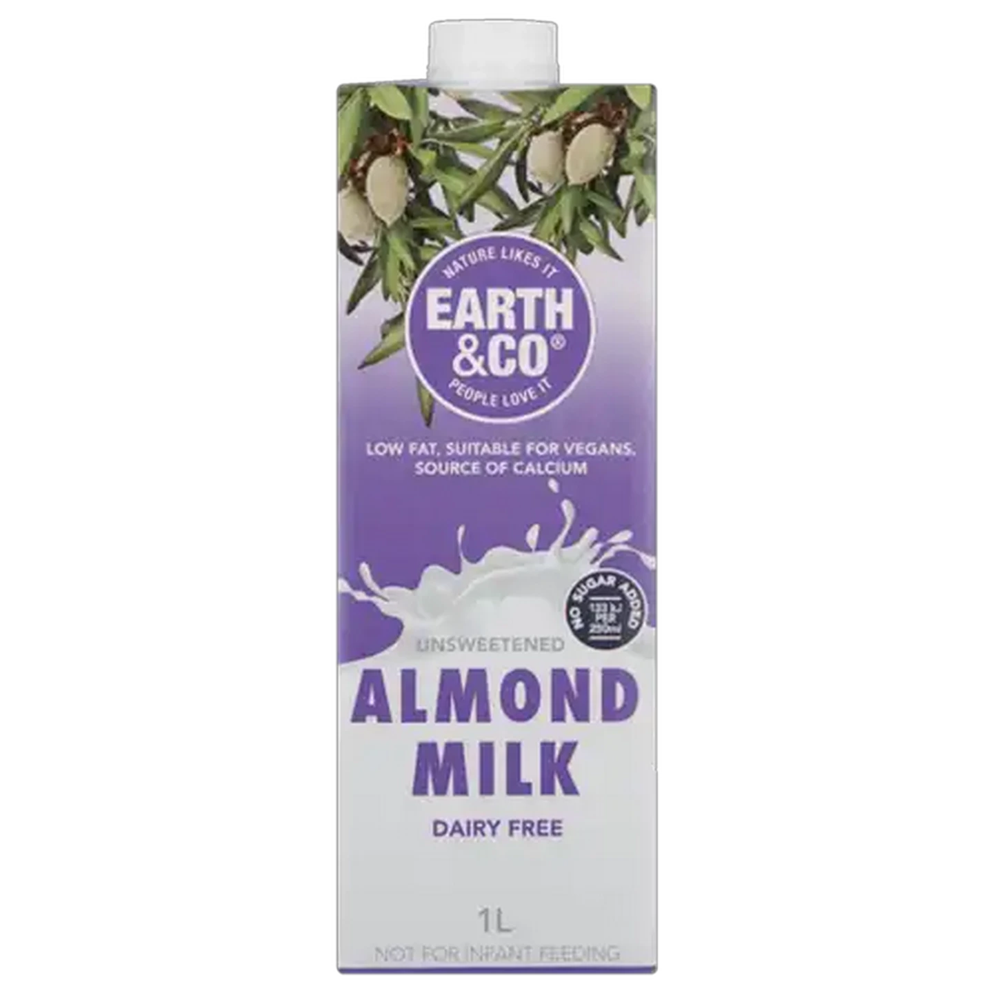 Image of Earth & Co. Low Fat Almond Milk 1L
